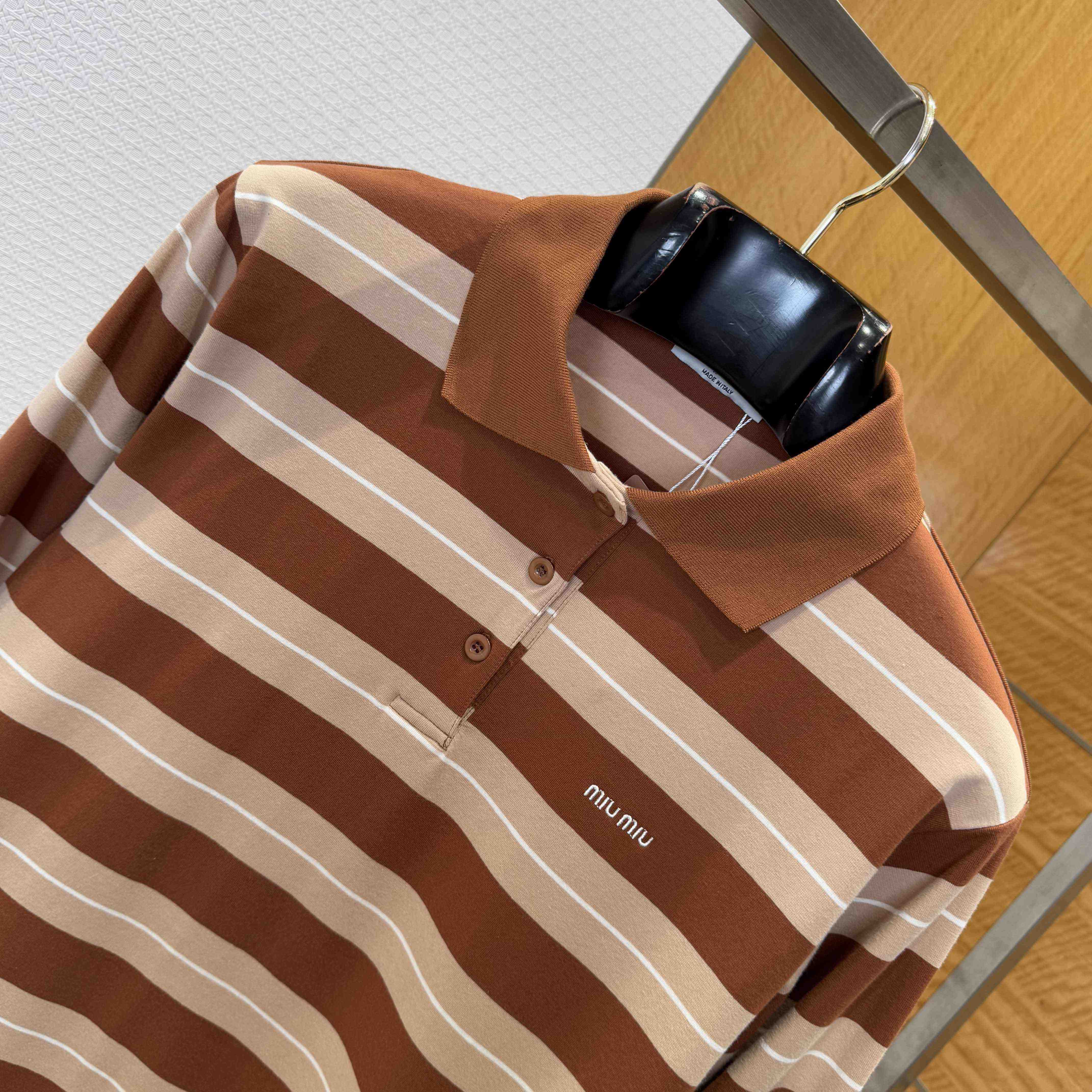 Miu Miu Cotton Knit Polo Shirt - EUR FASHION