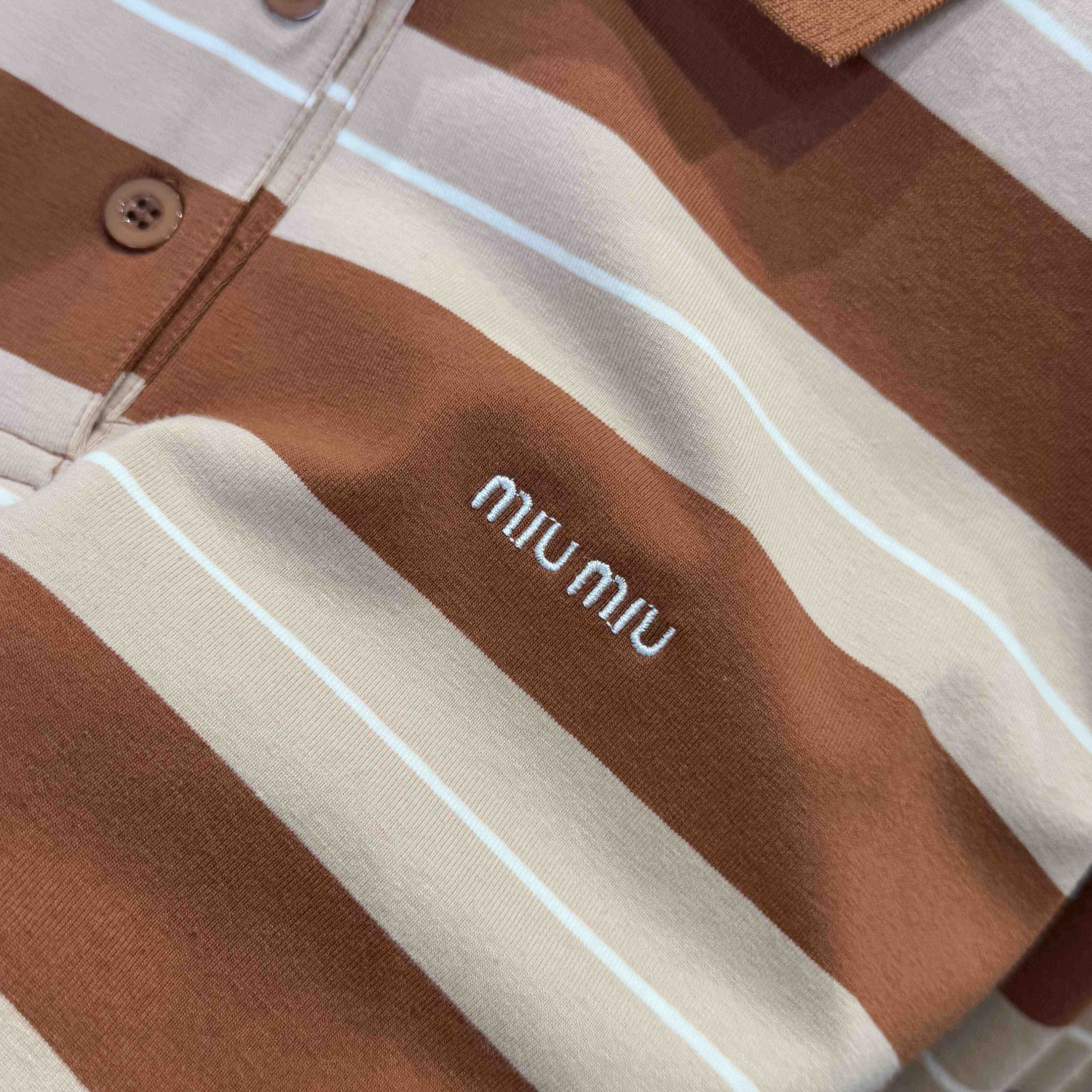Miu Miu Cotton Knit Polo Shirt - EUR FASHION