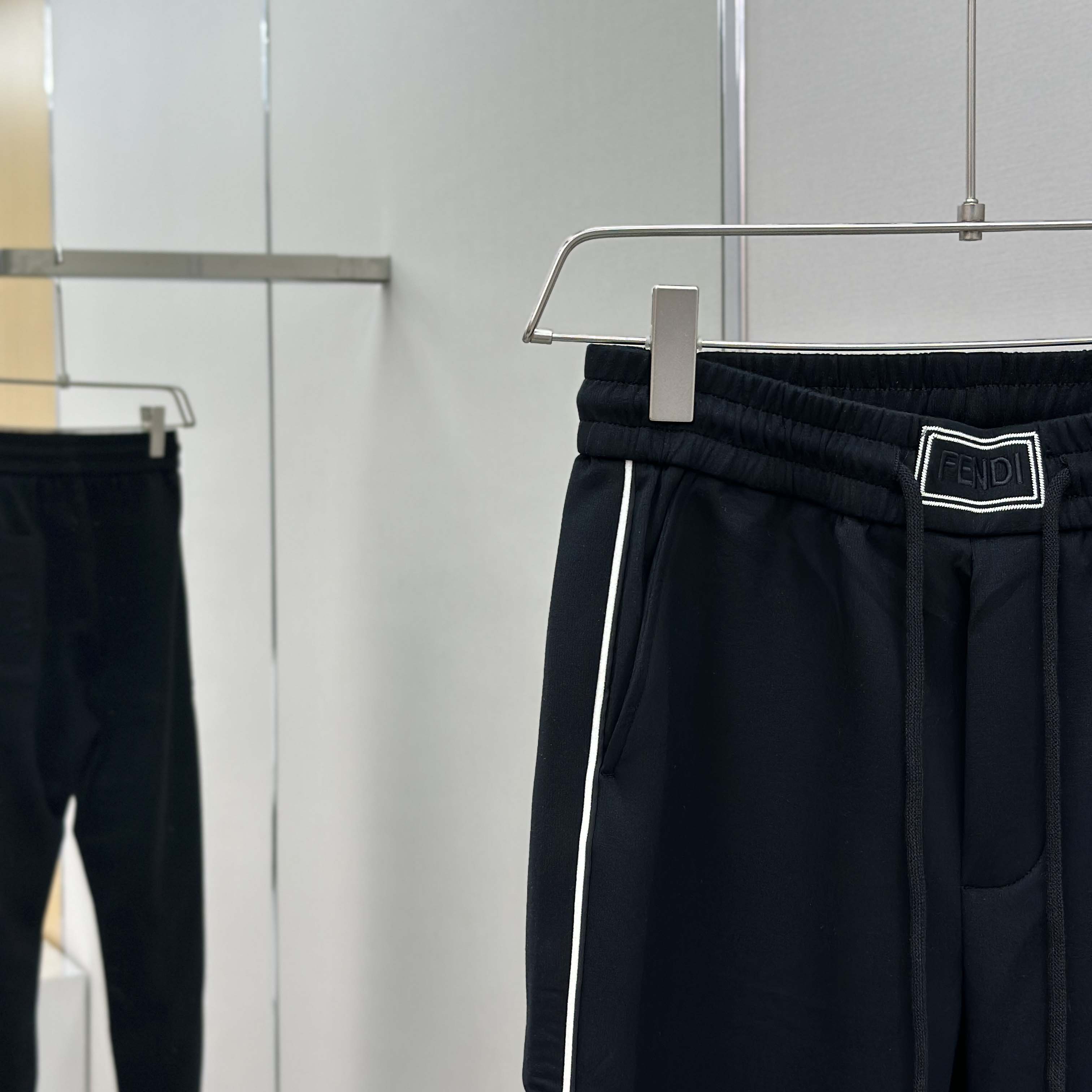Fendi Black Cotton Pants - EUR FASHION