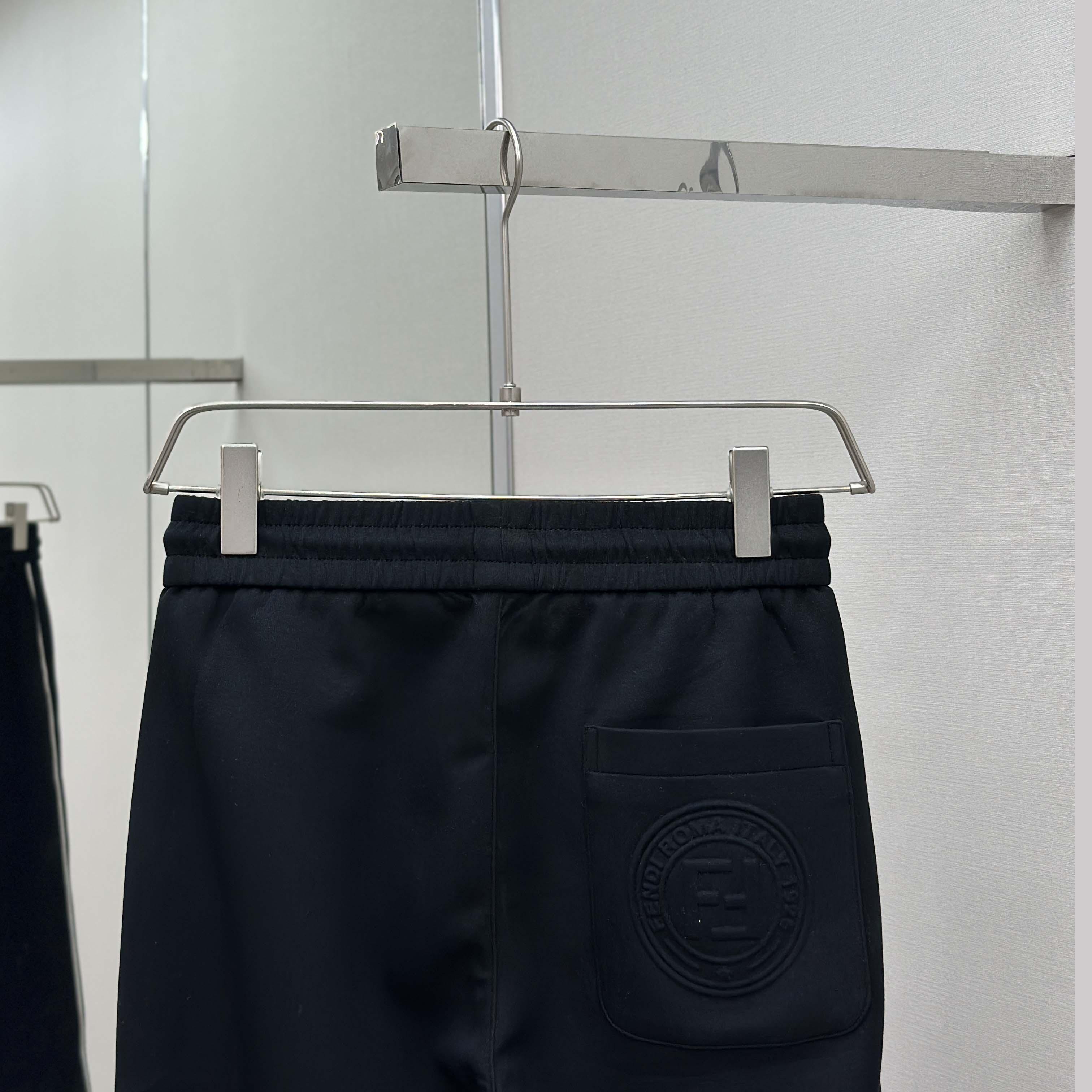 Fendi Black Cotton Pants - EUR FASHION