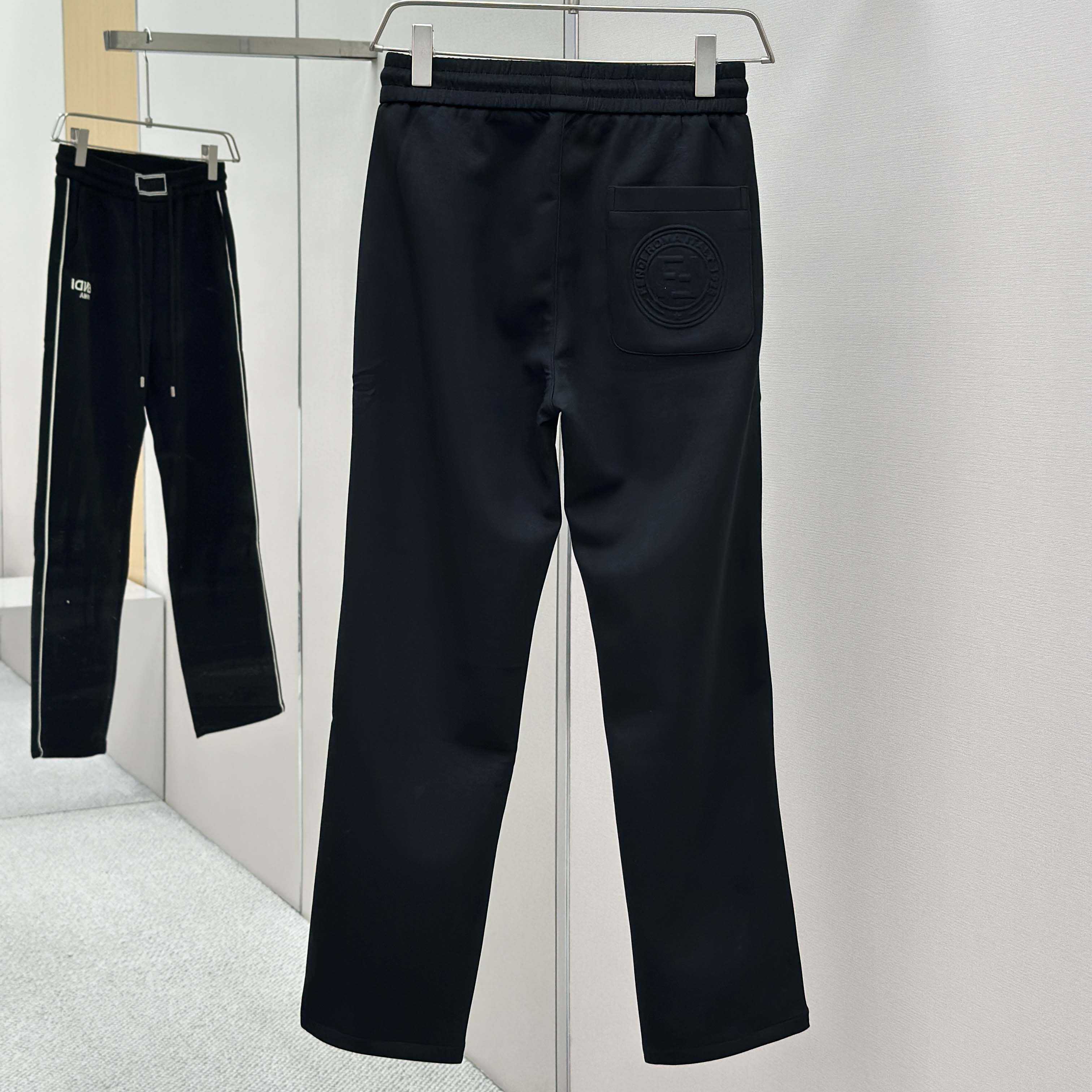 Fendi Black Cotton Pants - EUR FASHION