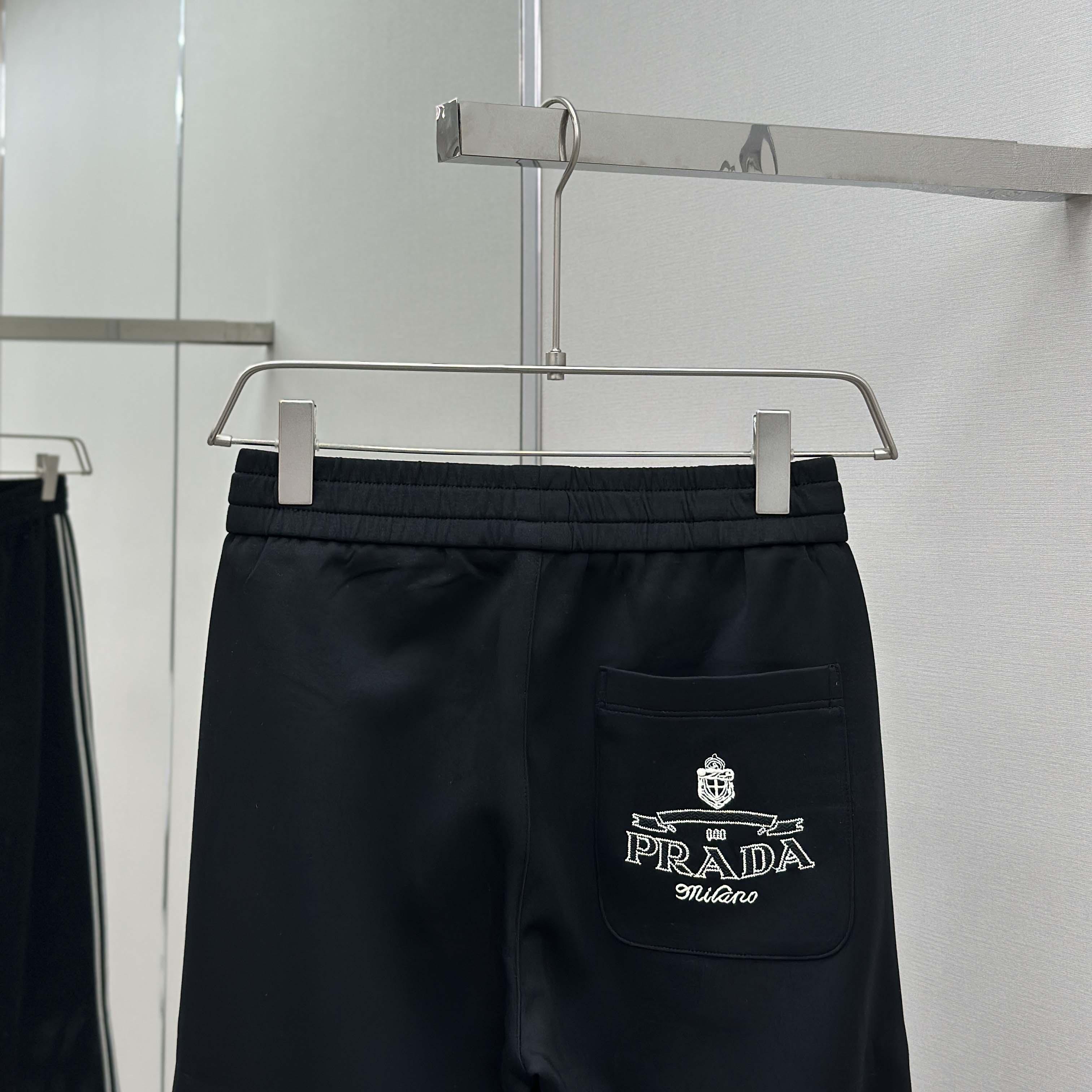 Prada Black Cotton Pants - EUR FASHION