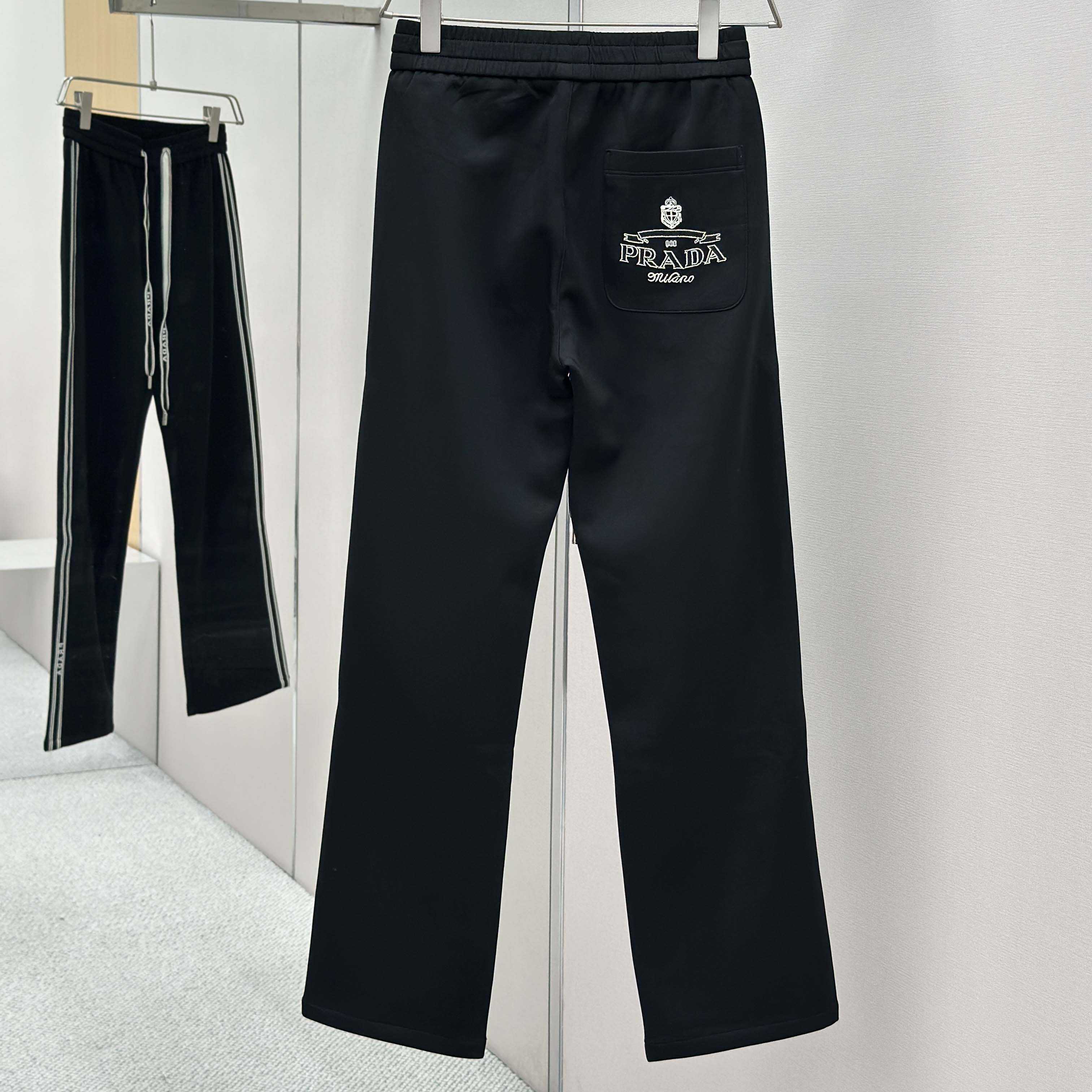 Prada Black Cotton Pants - EUR FASHION
