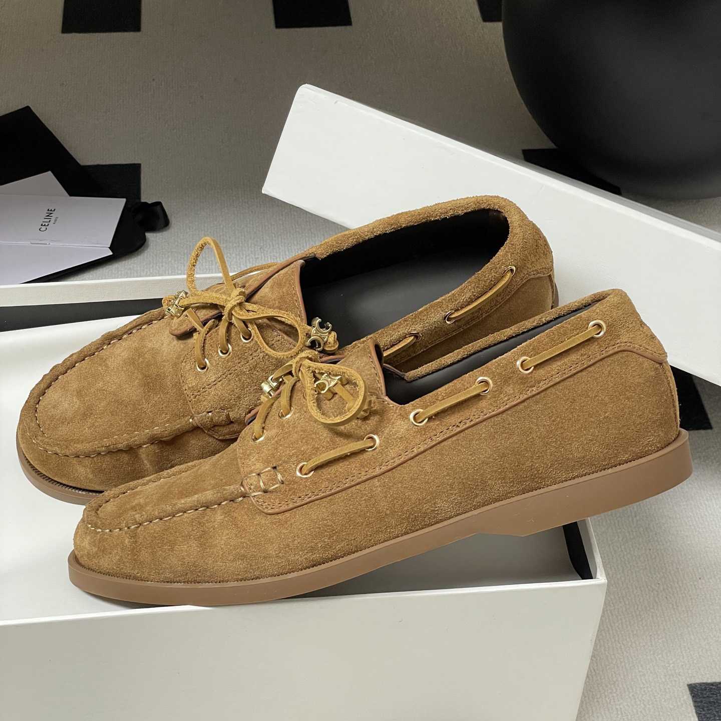 Celine Bateau In Suede Calfskin - EUR FASHION