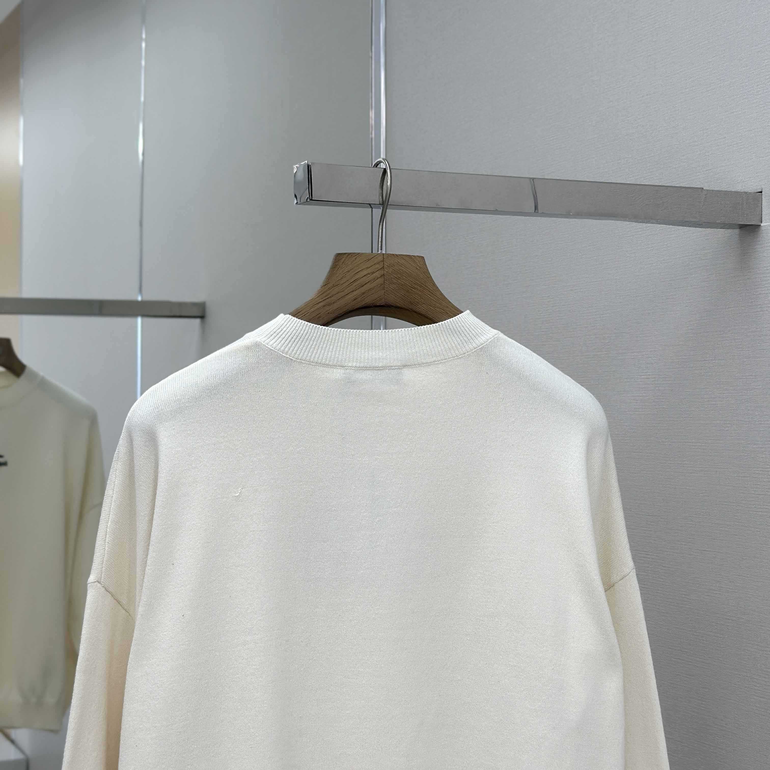 Balenciaga Ski Crewneck Sweater In White - EUR FASHION