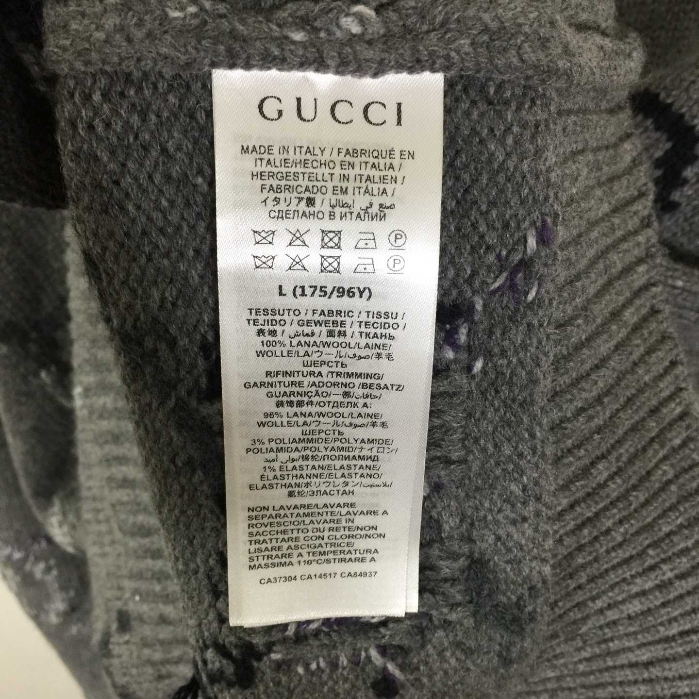 Gucci Wool Cardigan With GG Intarsia - EUR FASHION