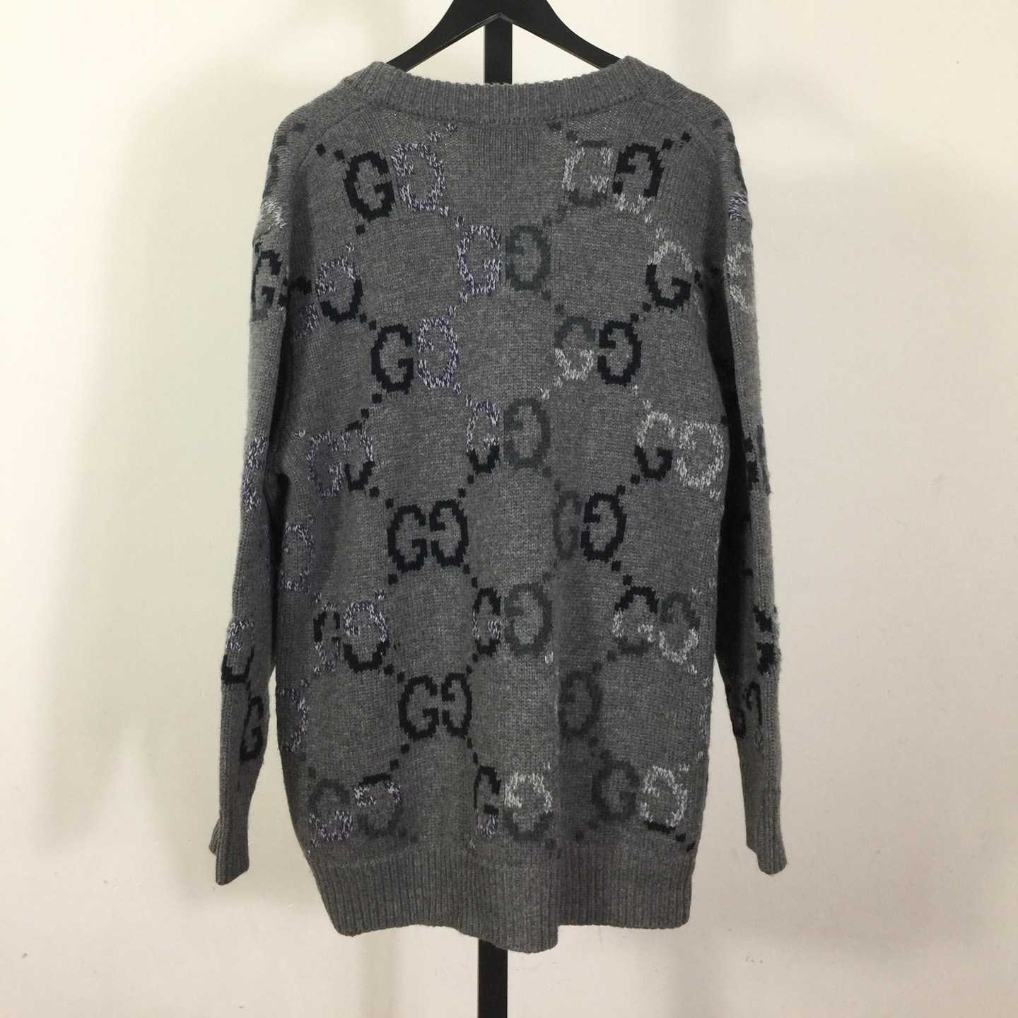 Gucci Wool Cardigan With GG Intarsia - EUR FASHION