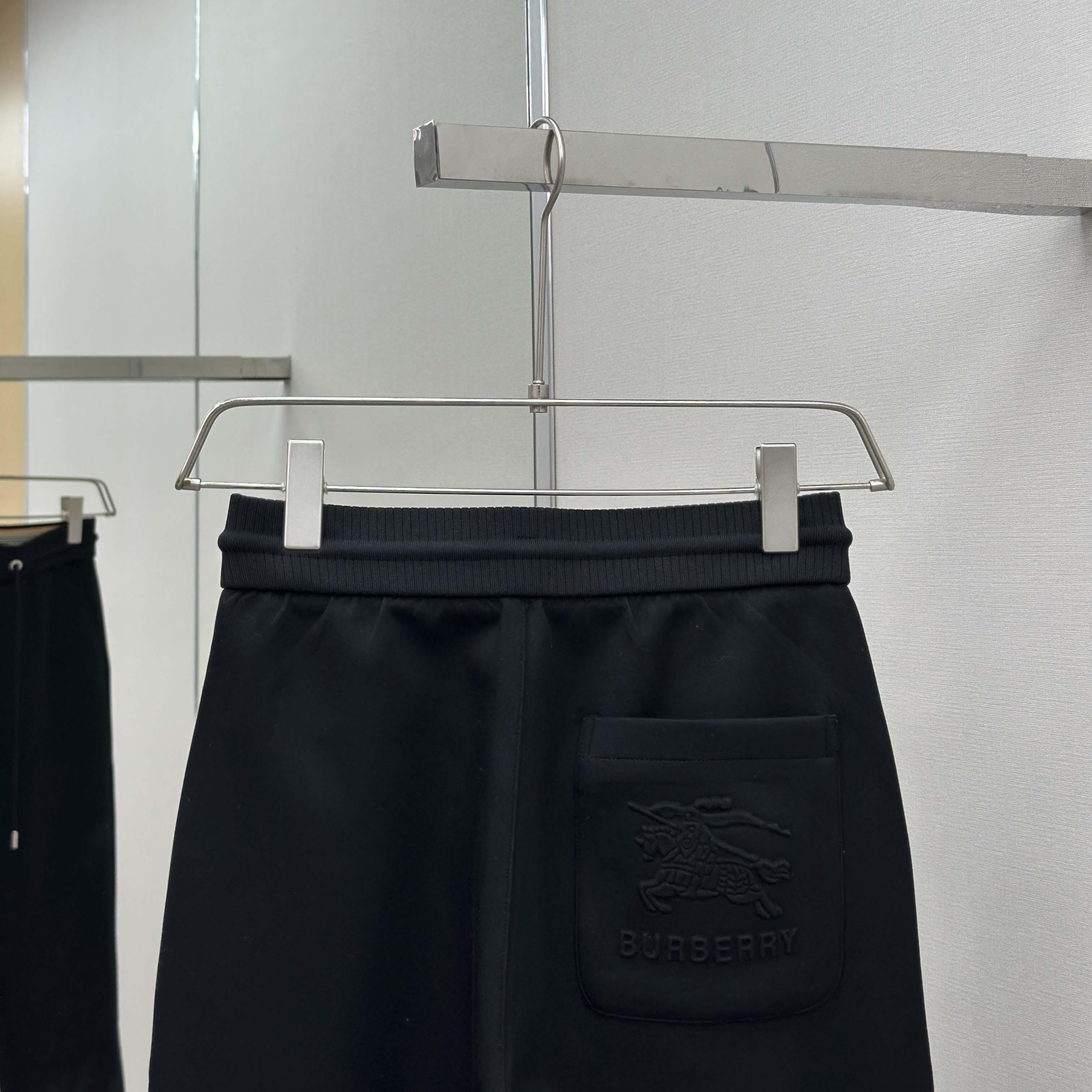 Burberry Black Cotton Pants - EUR FASHION