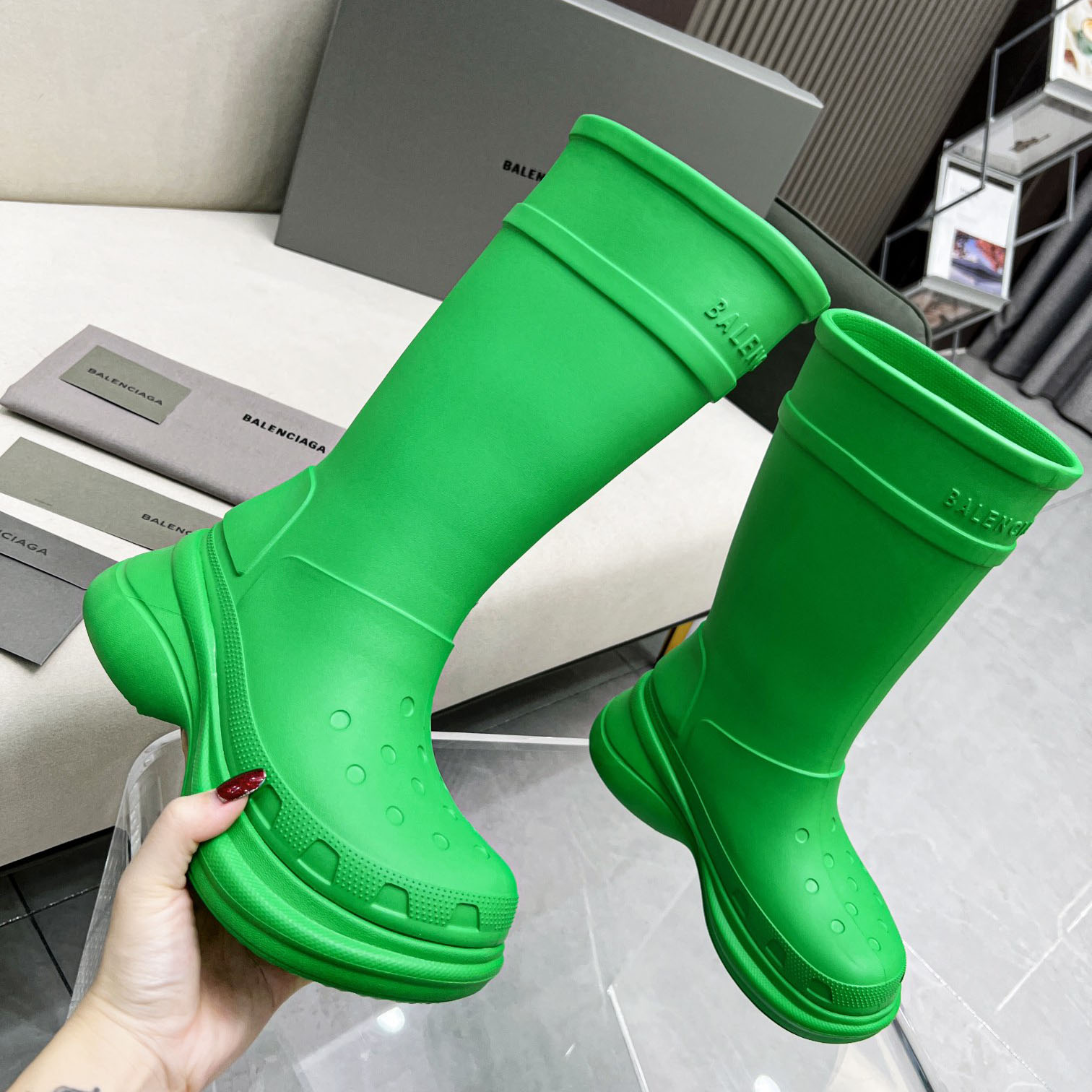 Balenciaga Crocs™ Boot In Rubber - EUR FASHION