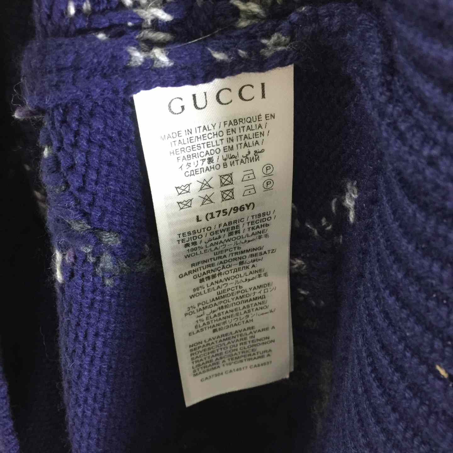 Gucci Wool Cardigan With GG Intarsia - EUR FASHION