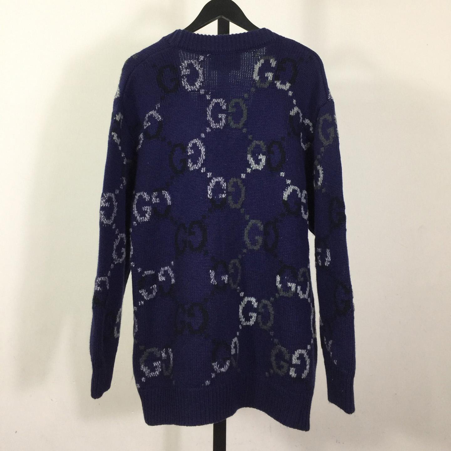 Gucci Wool Cardigan With GG Intarsia - EUR FASHION