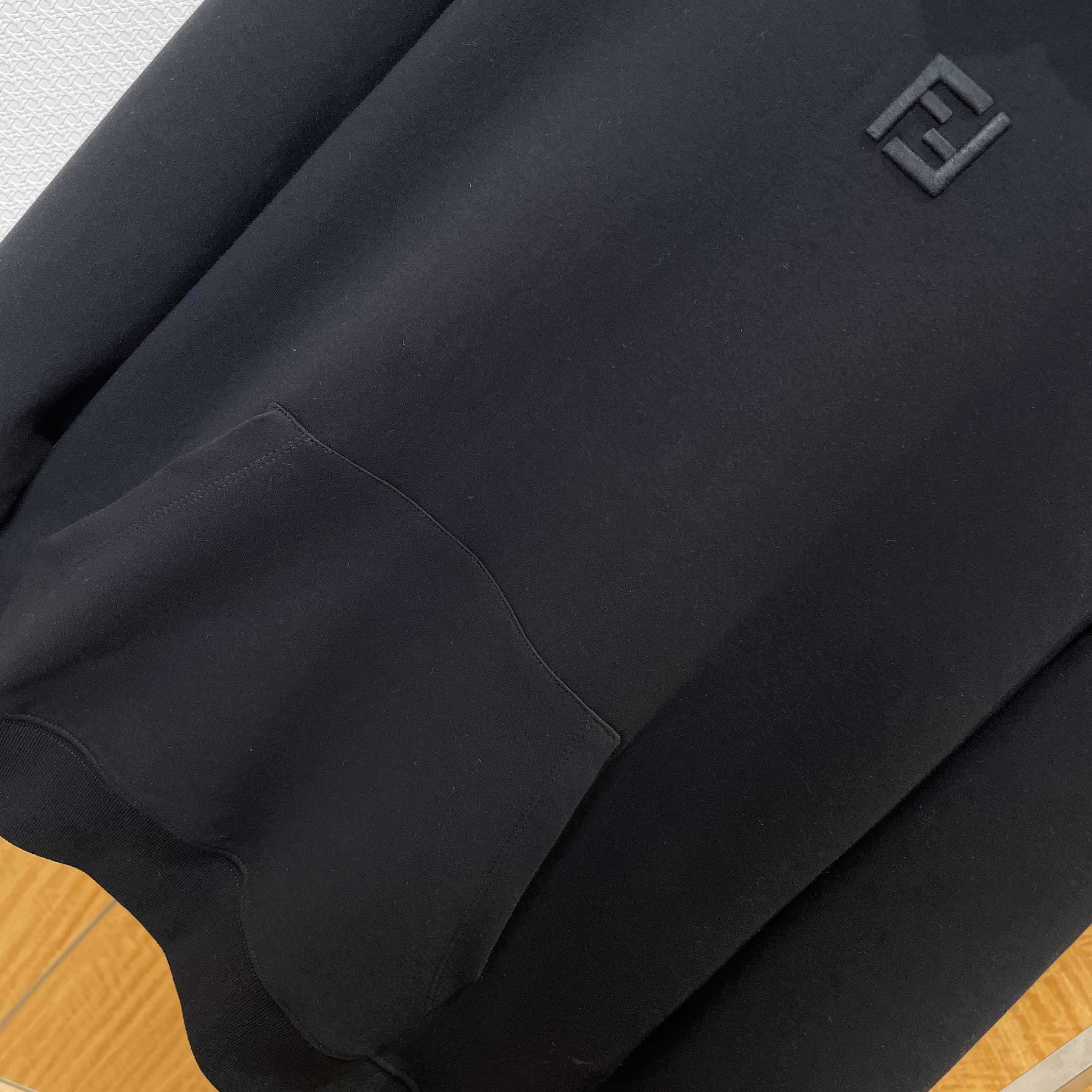 Fendi Black Cotton Sweatshirt - EUR FASHION