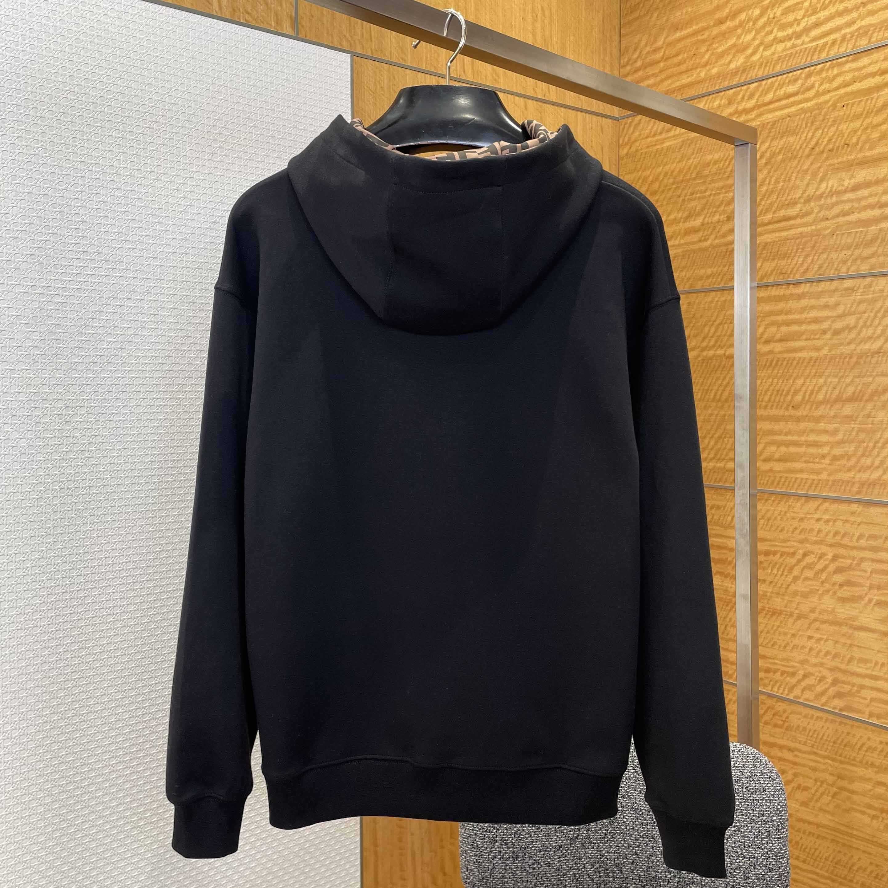 Fendi Black Cotton Sweatshirt - EUR FASHION