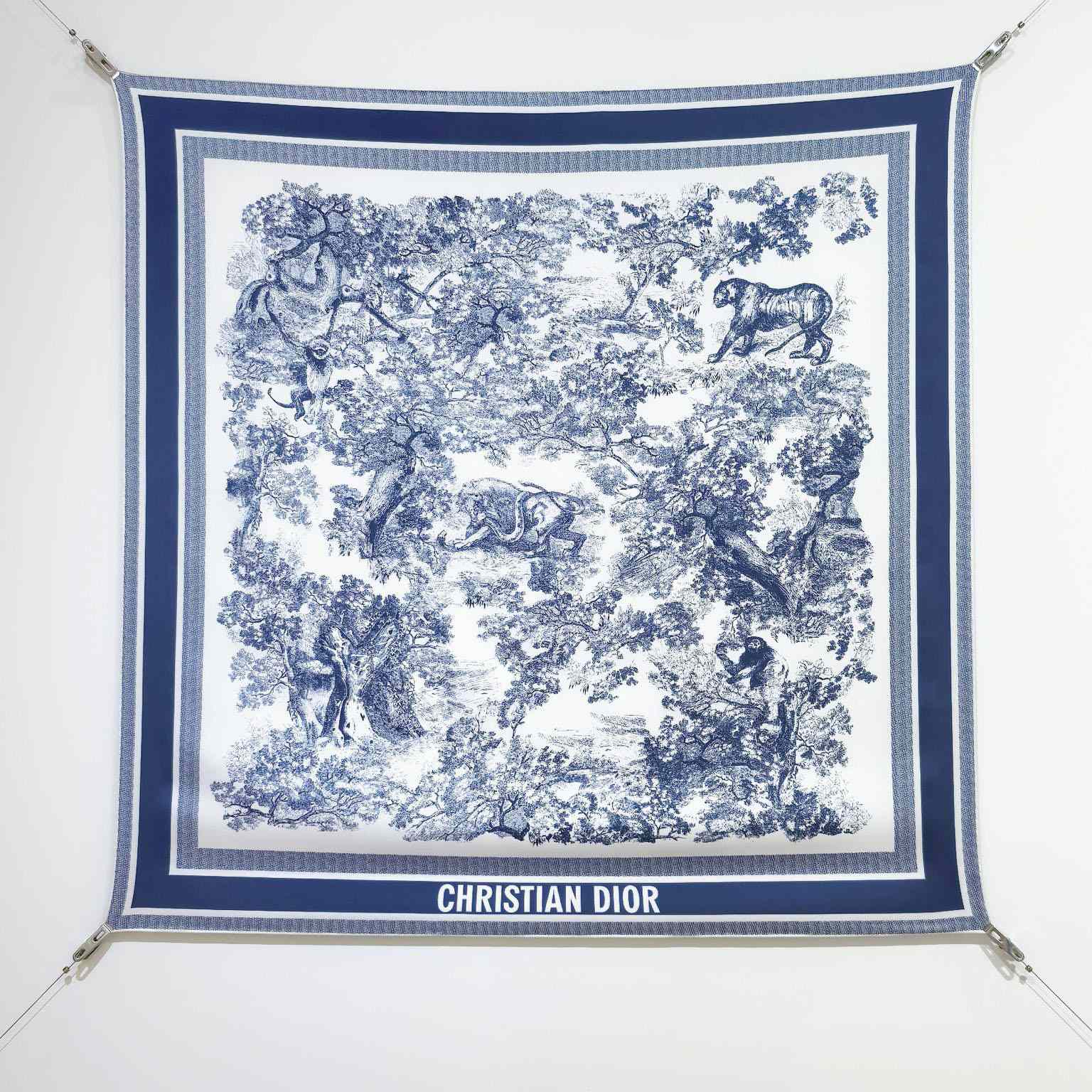 Dior Toile de Jouy Sauvage 90 Square Scarf  - EUR FASHION