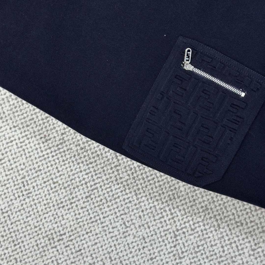 Fendi Navy Blue Wool Jumper - EUR FASHION