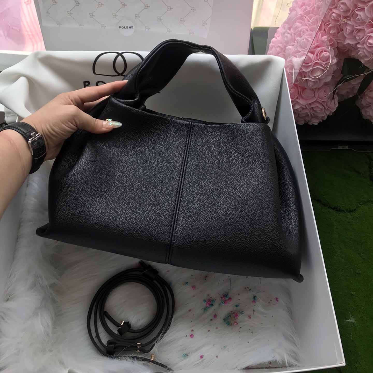 Polène Black Bag  32*16*19cm - EUR FASHION