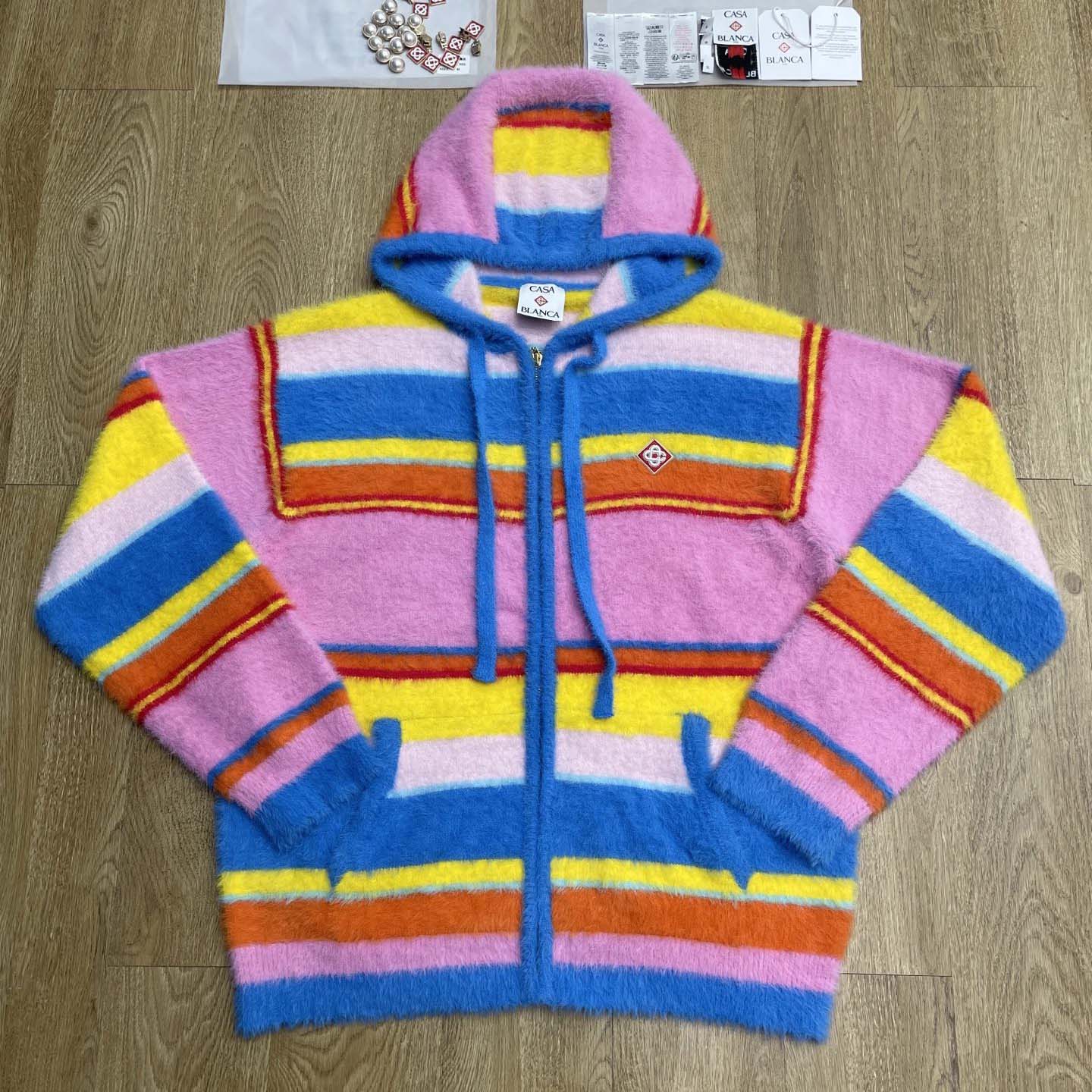 Casablanca Fluffy Oversized Hooded Sweatshirt   Z6021 - EUR FASHION