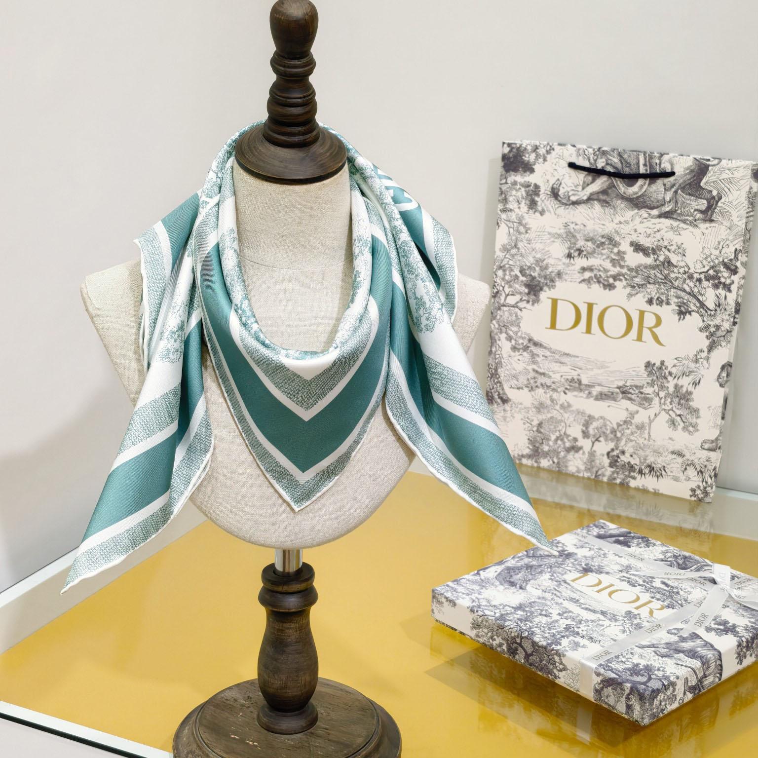 Dior Toile de Jouy Sauvage 90 Square Scarf  - EUR FASHION