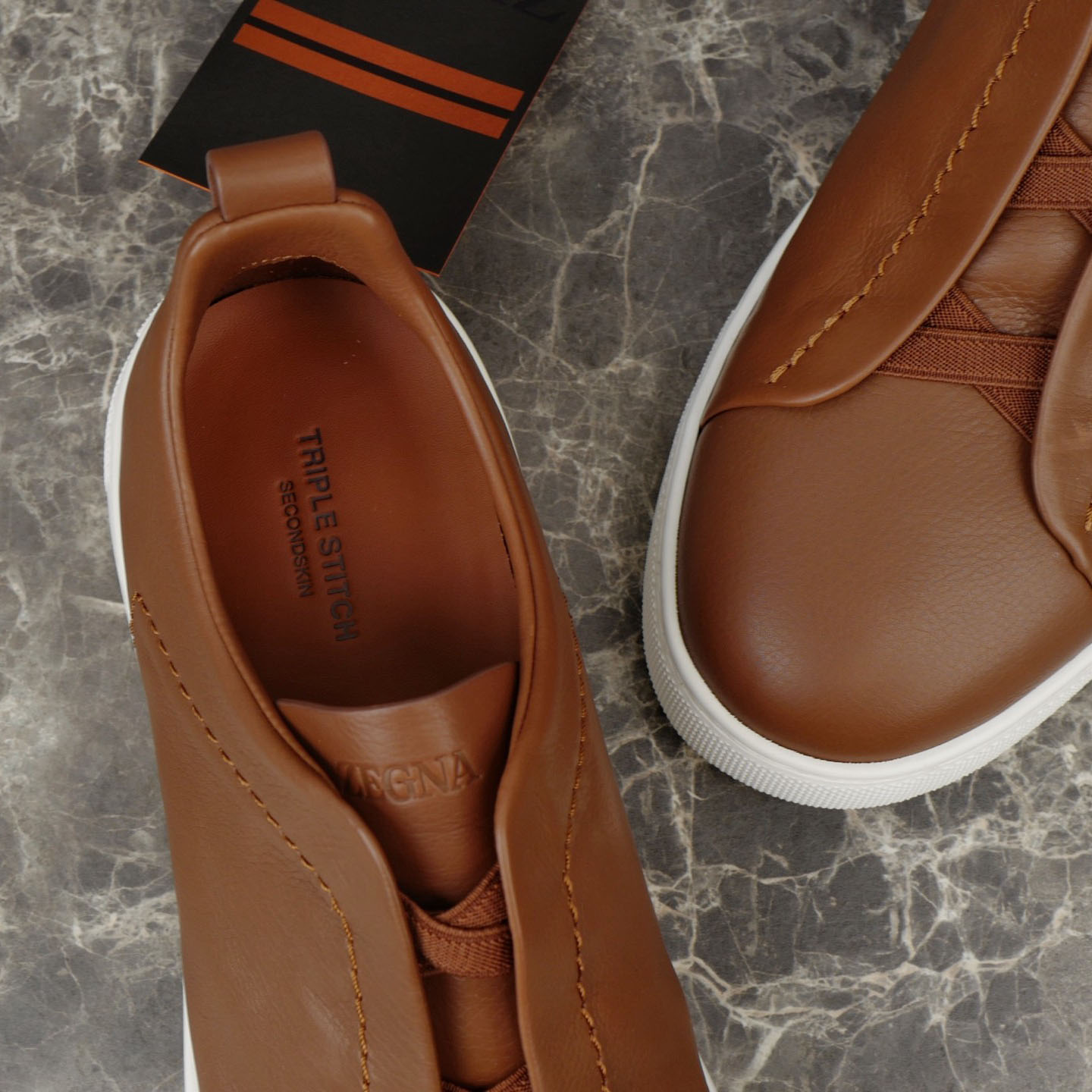 Zegna Beige Secondskin Triple Stitch™ Sneakers - EUR FASHION