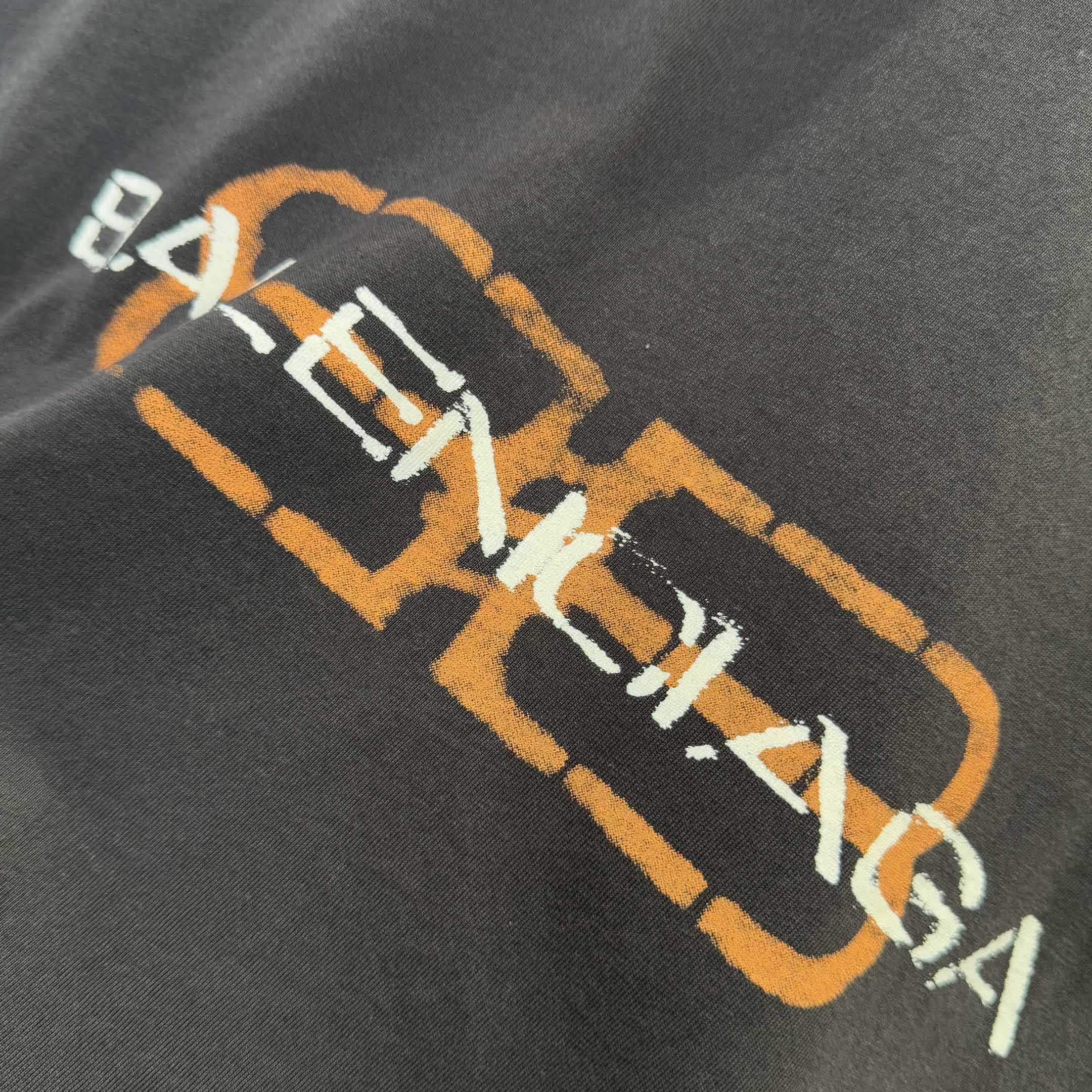 Balenciaga BB Icon Stencil Long Sleeve T-Shirt Large Fit in Black Faded  - EUR FASHION