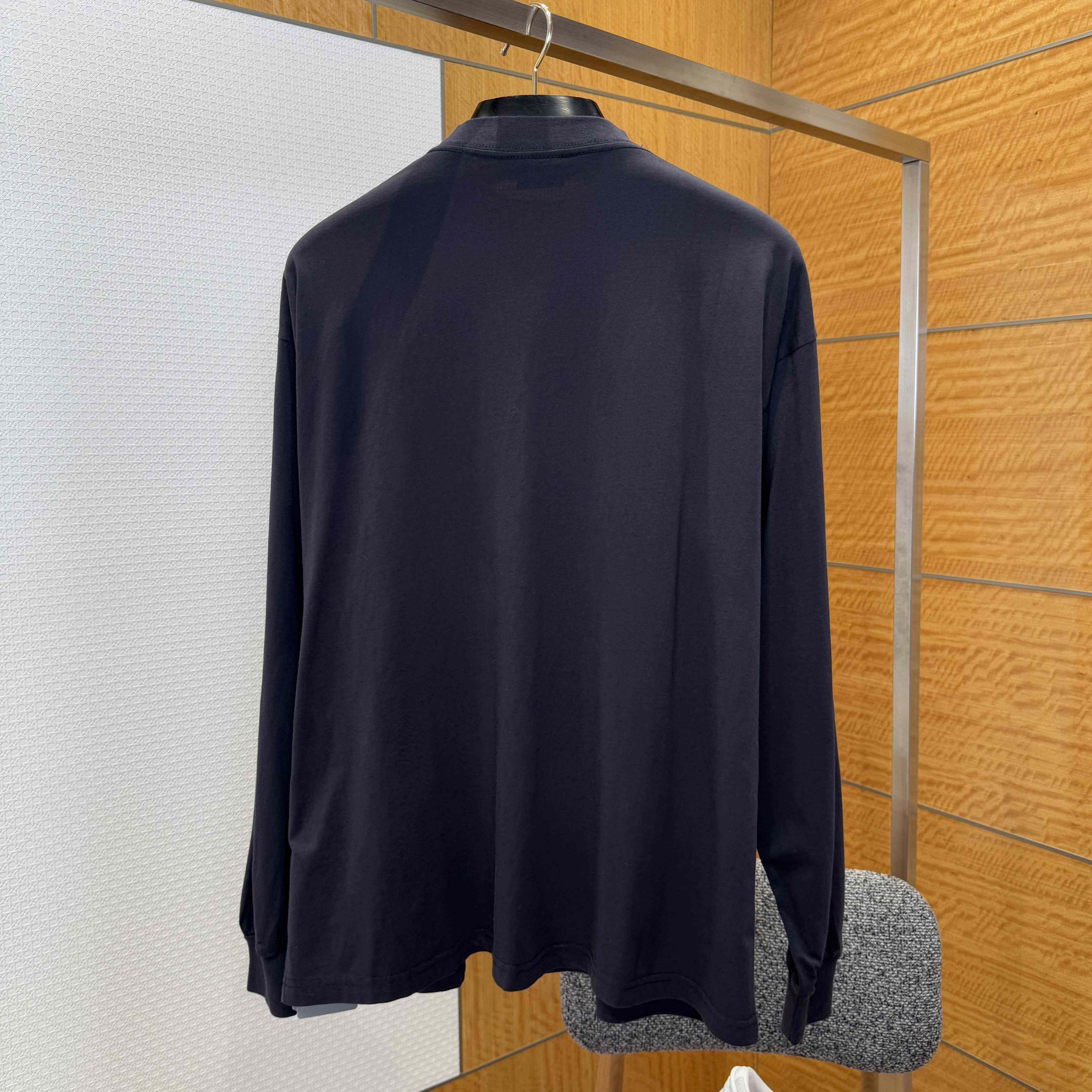 Balenciaga BB Icon Stencil Long Sleeve T-Shirt Large Fit in Black Faded  - EUR FASHION