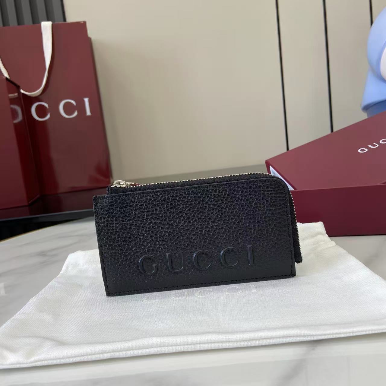 Gucci Zip Card Case With Logo - EUR FASHION