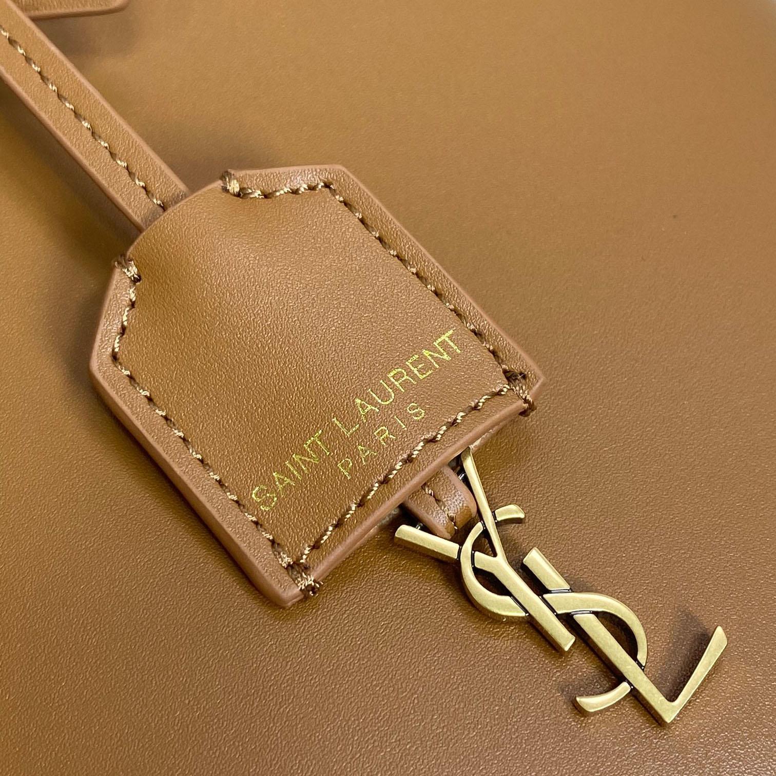 Saint Laurent Mini Toy Shopping Saint Laurent In Box Leather - EUR FASHION