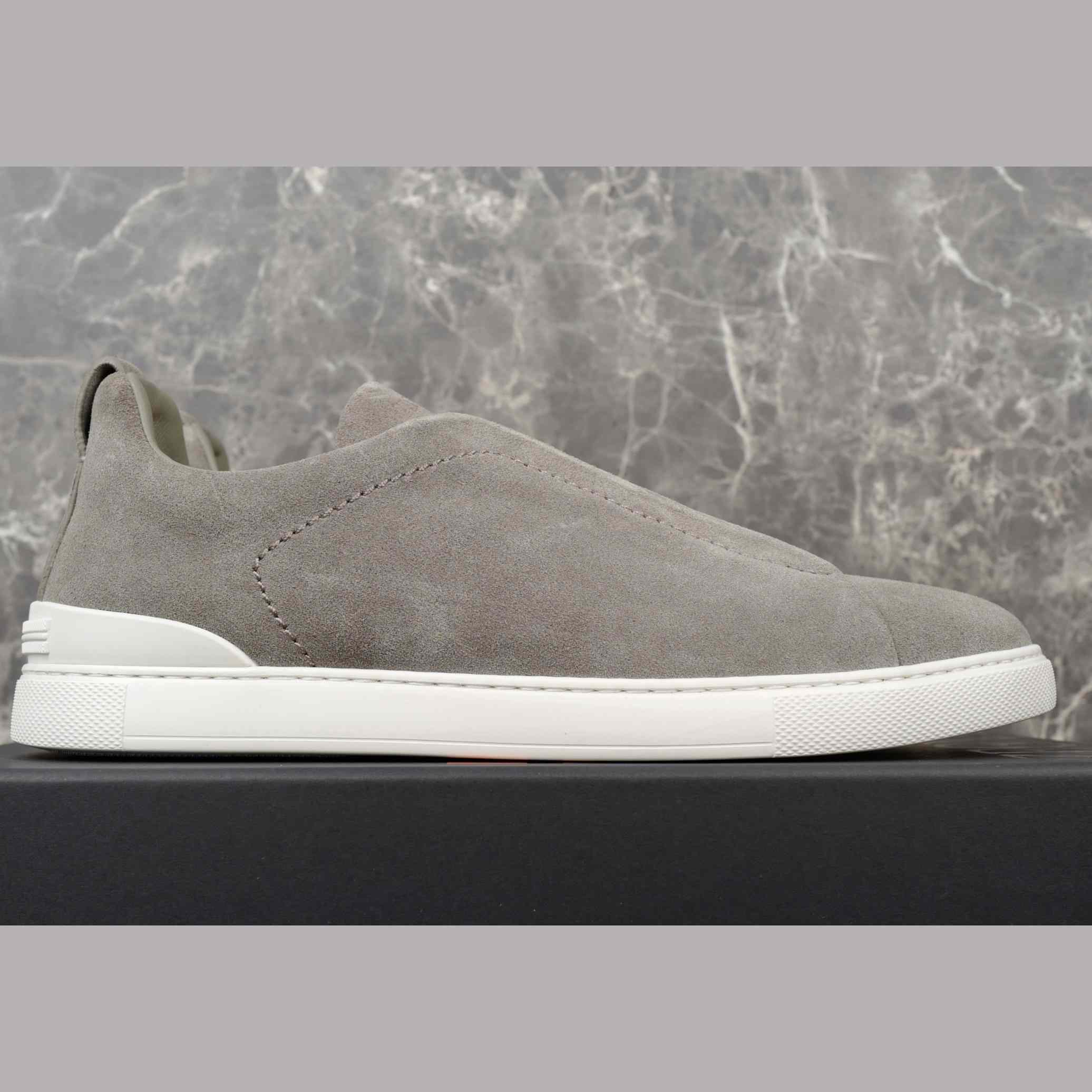 Zegna Utility Blue suede Triple Stitch™ Sneakers - EUR FASHION