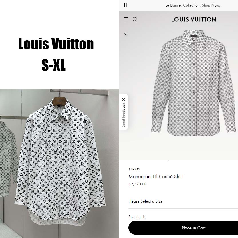 Louis Vuitton Monogram Fil Coupé Shirt   1AHX52 - EUR FASHION