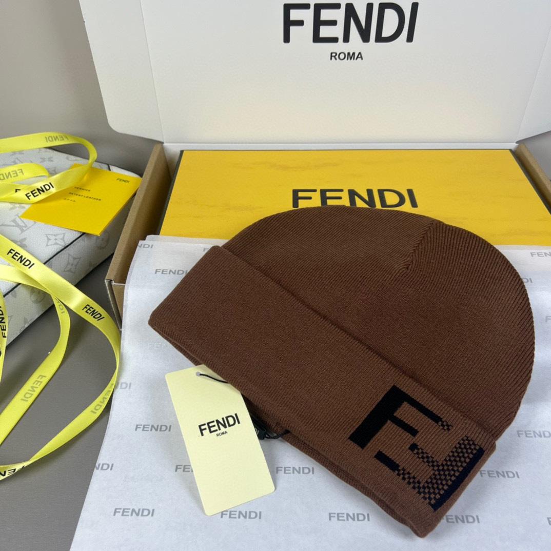 Fendi FF-jacquard Beanie - EUR FASHION