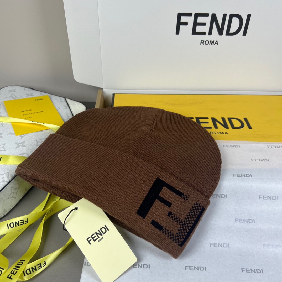 Fendi FF-jacquard Beanie - EUR FASHION