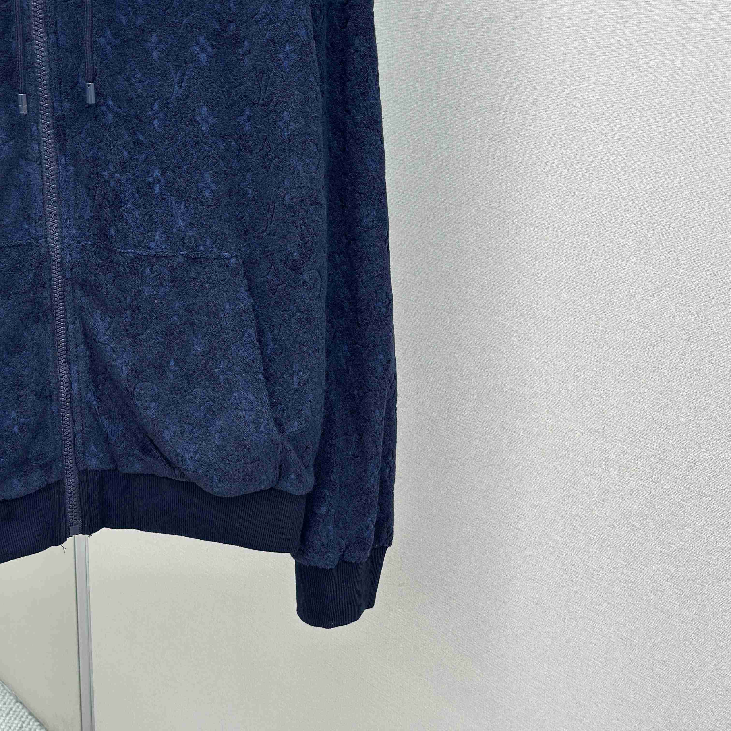 Louis Vuitton Monogram French Terry Zip-Through Hoodie   1AHUWW - EUR FASHION