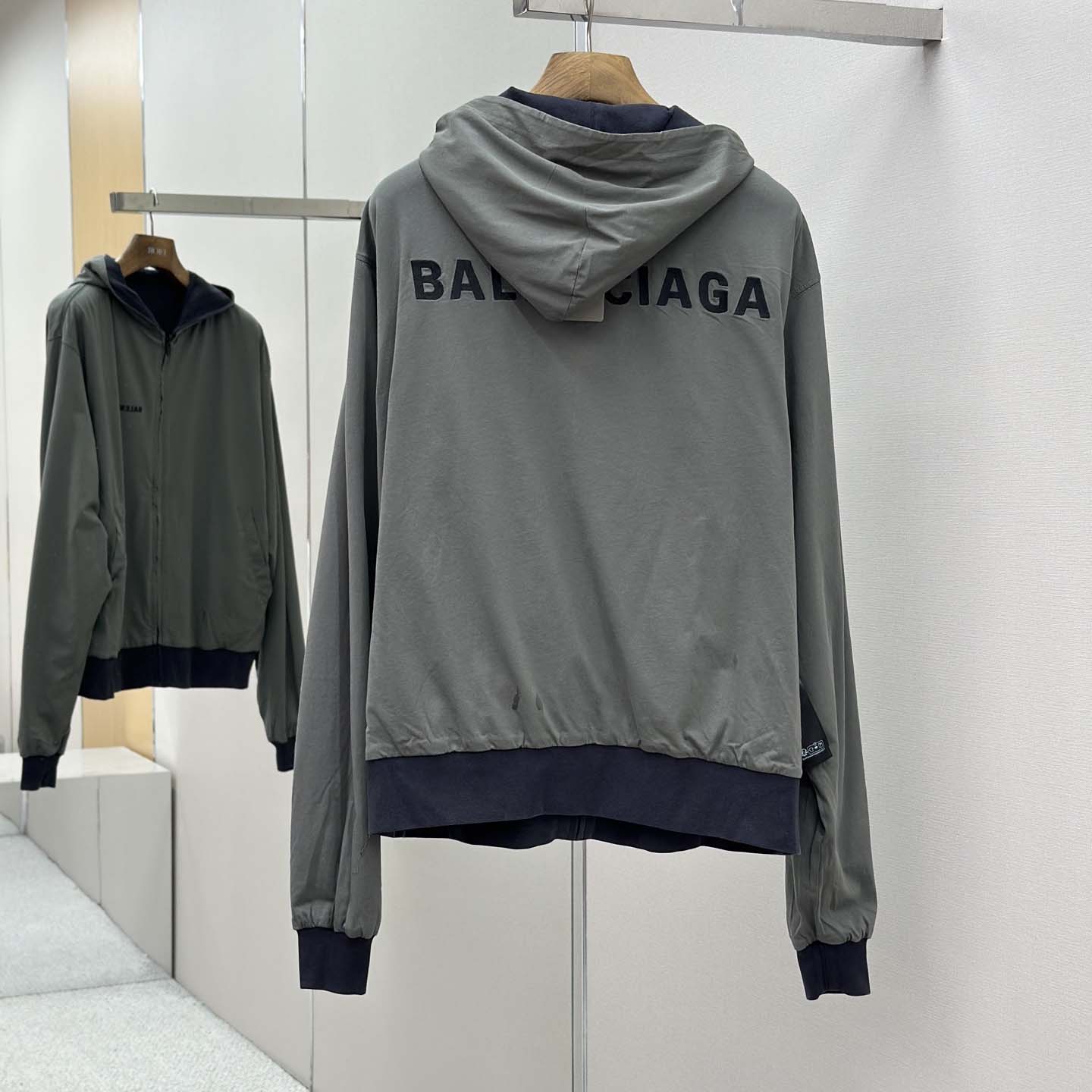 Balenciaga Back Reversible Zip-Up Hoodie - EUR FASHION