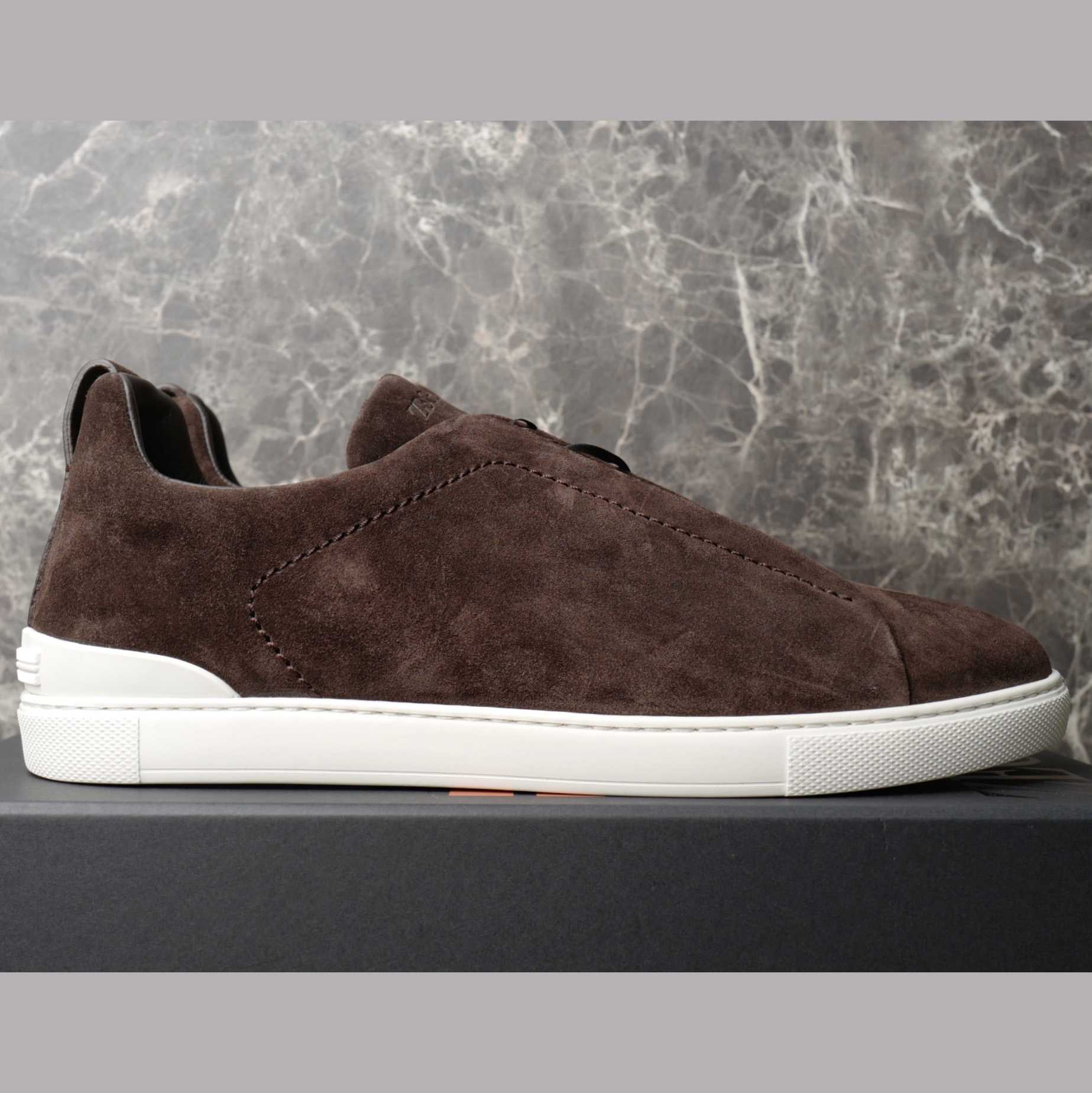 Zegna Utility Blue suede Triple Stitch™ Sneakers - EUR FASHION