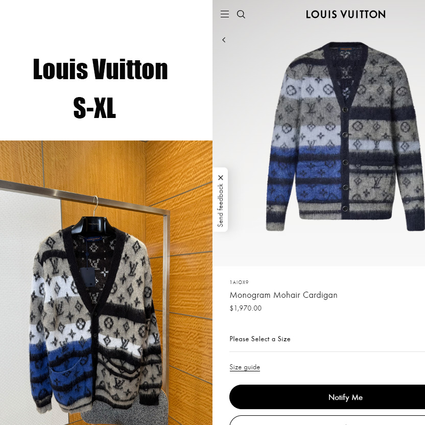 Louis Vuitton Monogram Mohair Cardigan   1AIOX9 - EUR FASHION