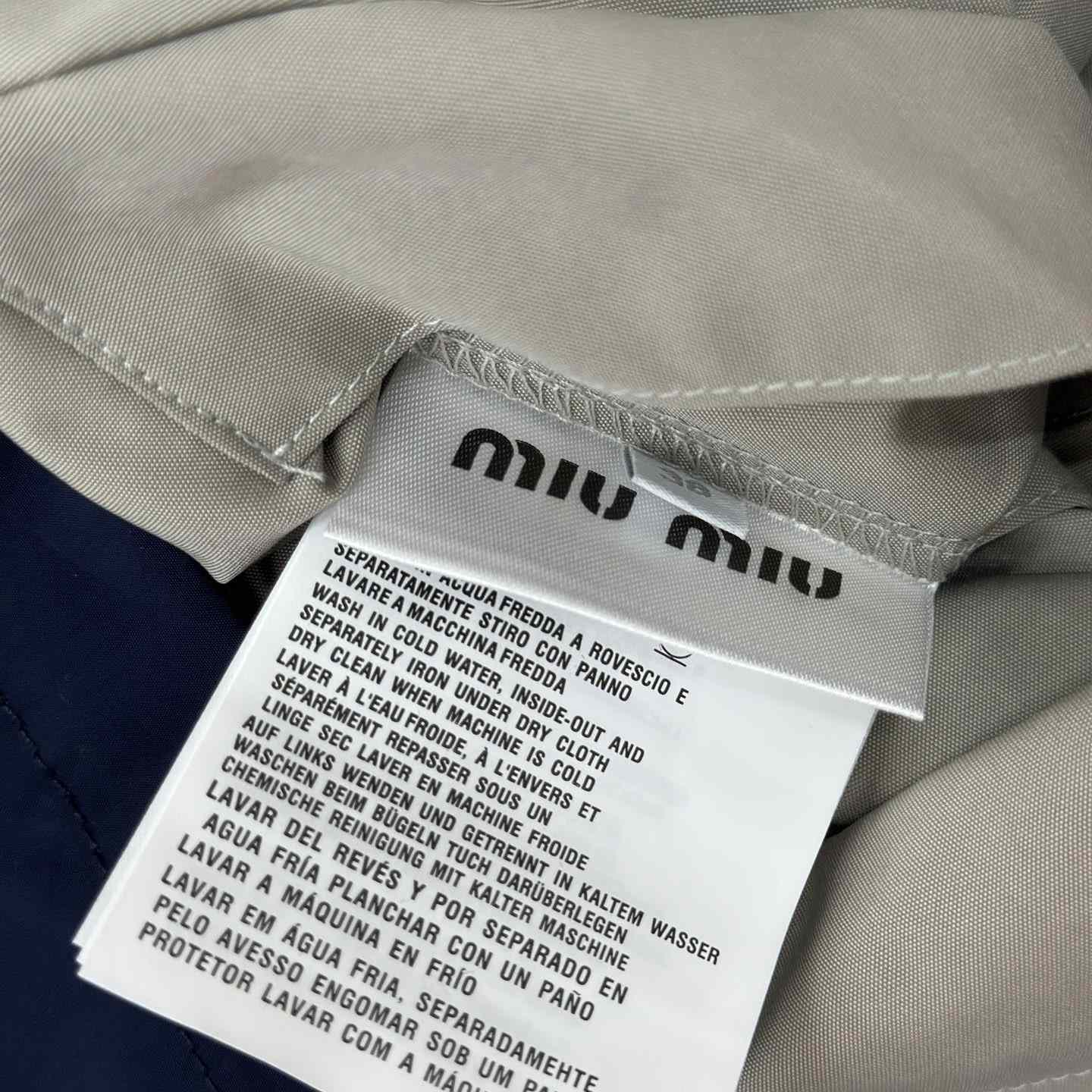 Miu Miu Panama Cotton And Technical Pongé Blouson Jacket - EUR FASHION