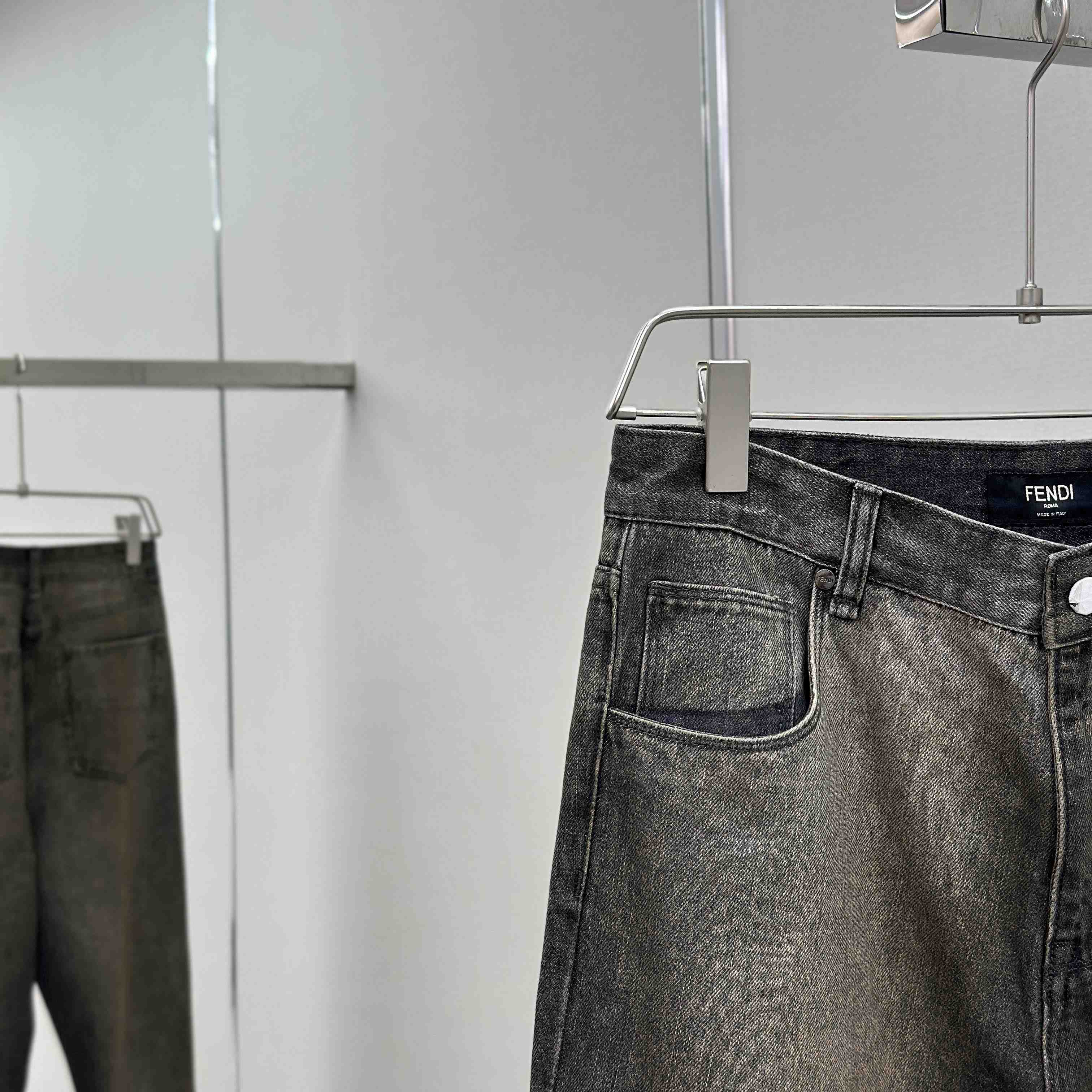 Fendi Grey Overdyed Jeans - EUR FASHION