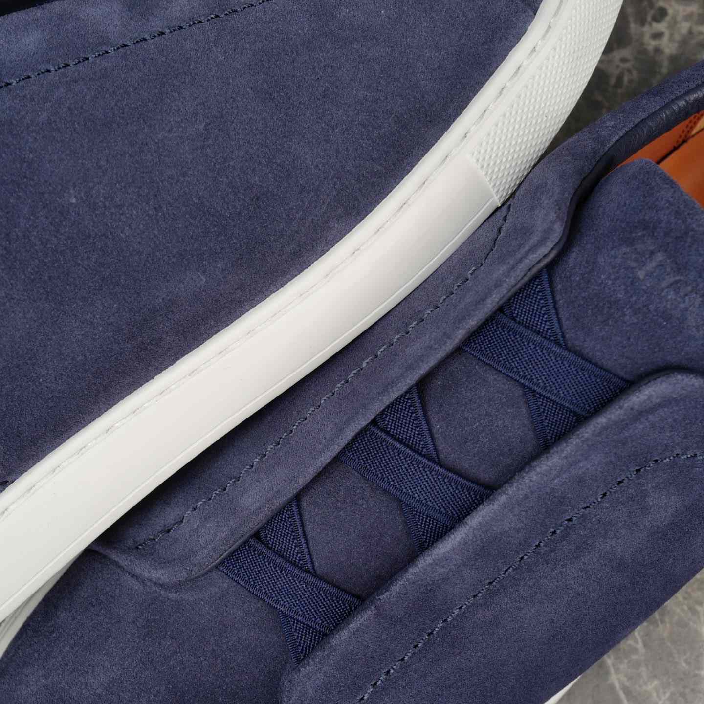 Zegna Utility Blue suede Triple Stitch™ Sneakers - EUR FASHION