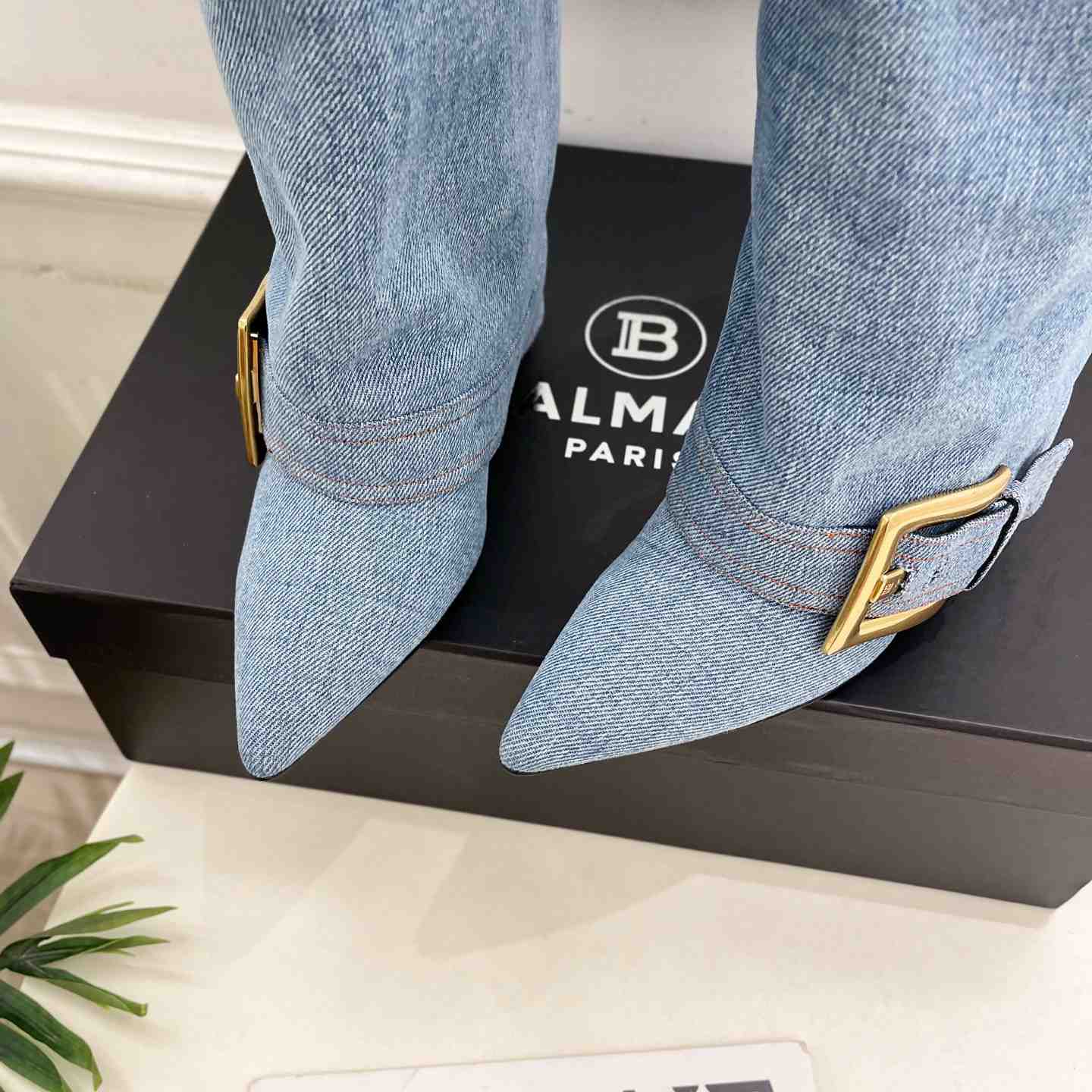 Balmain Anthem Denim Boots - EUR FASHION