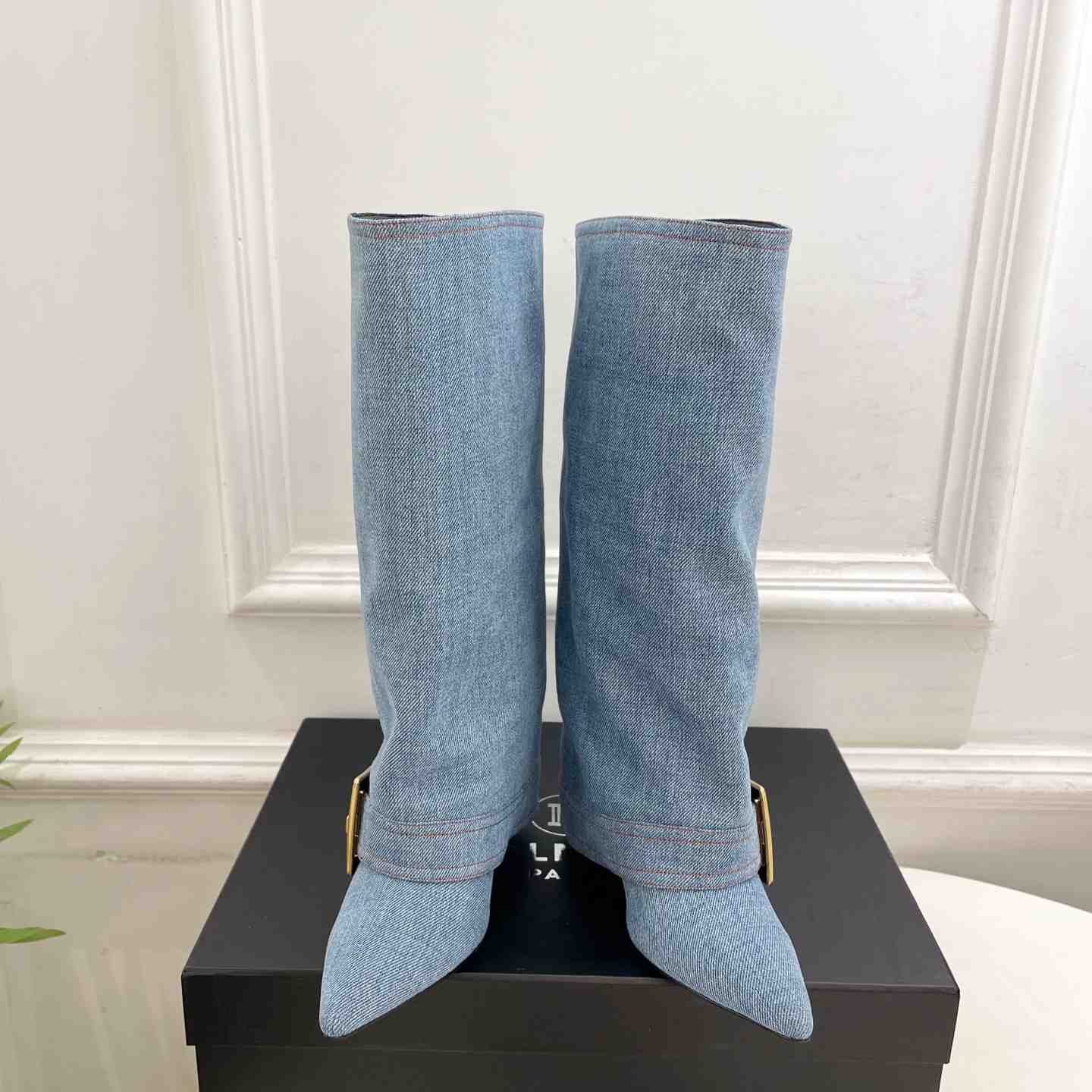 Balmain Anthem Denim Boots - EUR FASHION