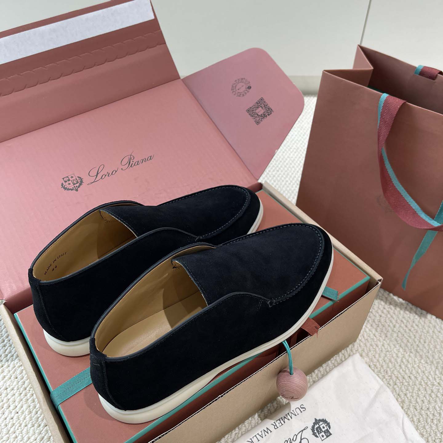 Loro Piana White Sole Summer Walk Loafers - EUR FASHION