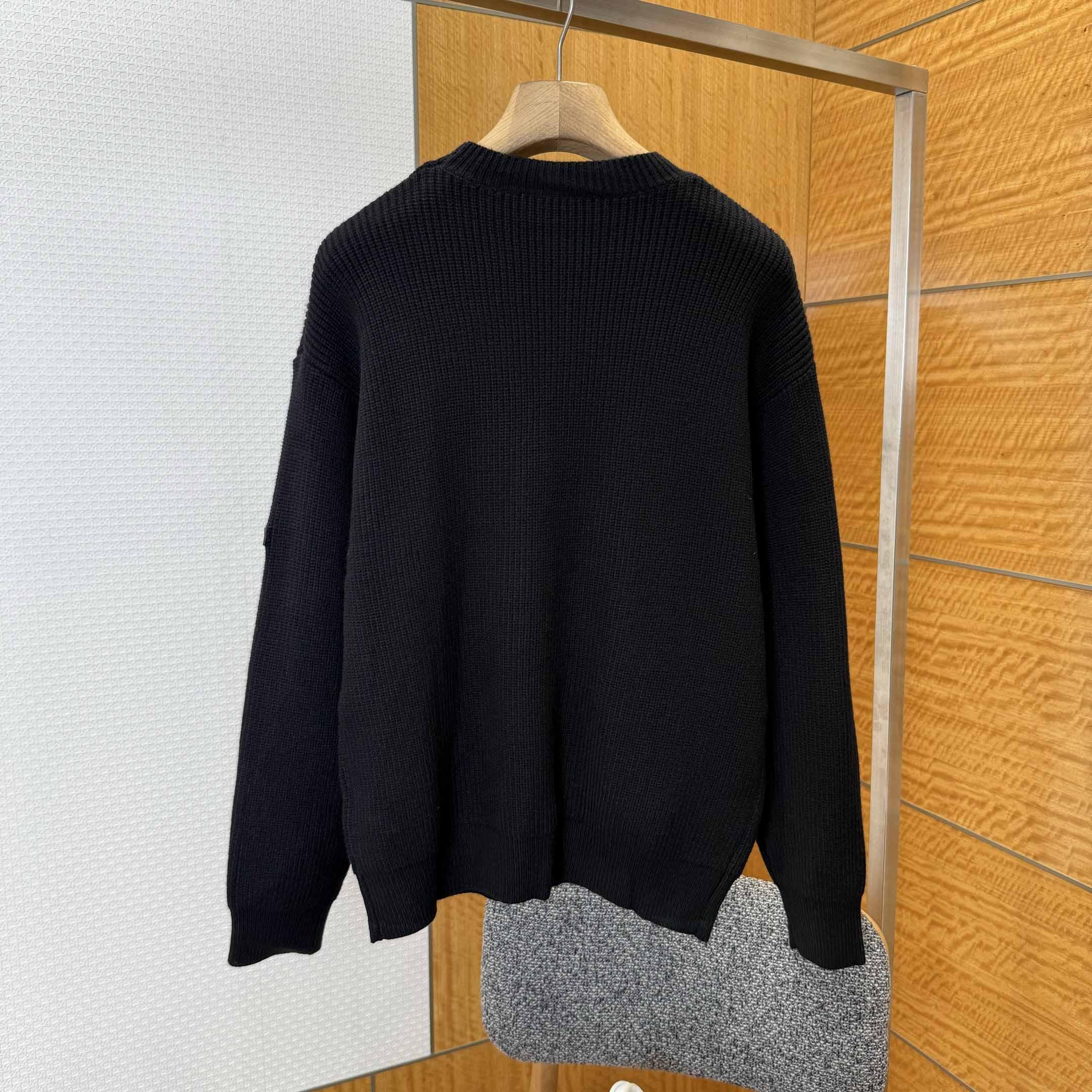 Balenciaga Logo-patch Stretch-wool Jumper - EUR FASHION