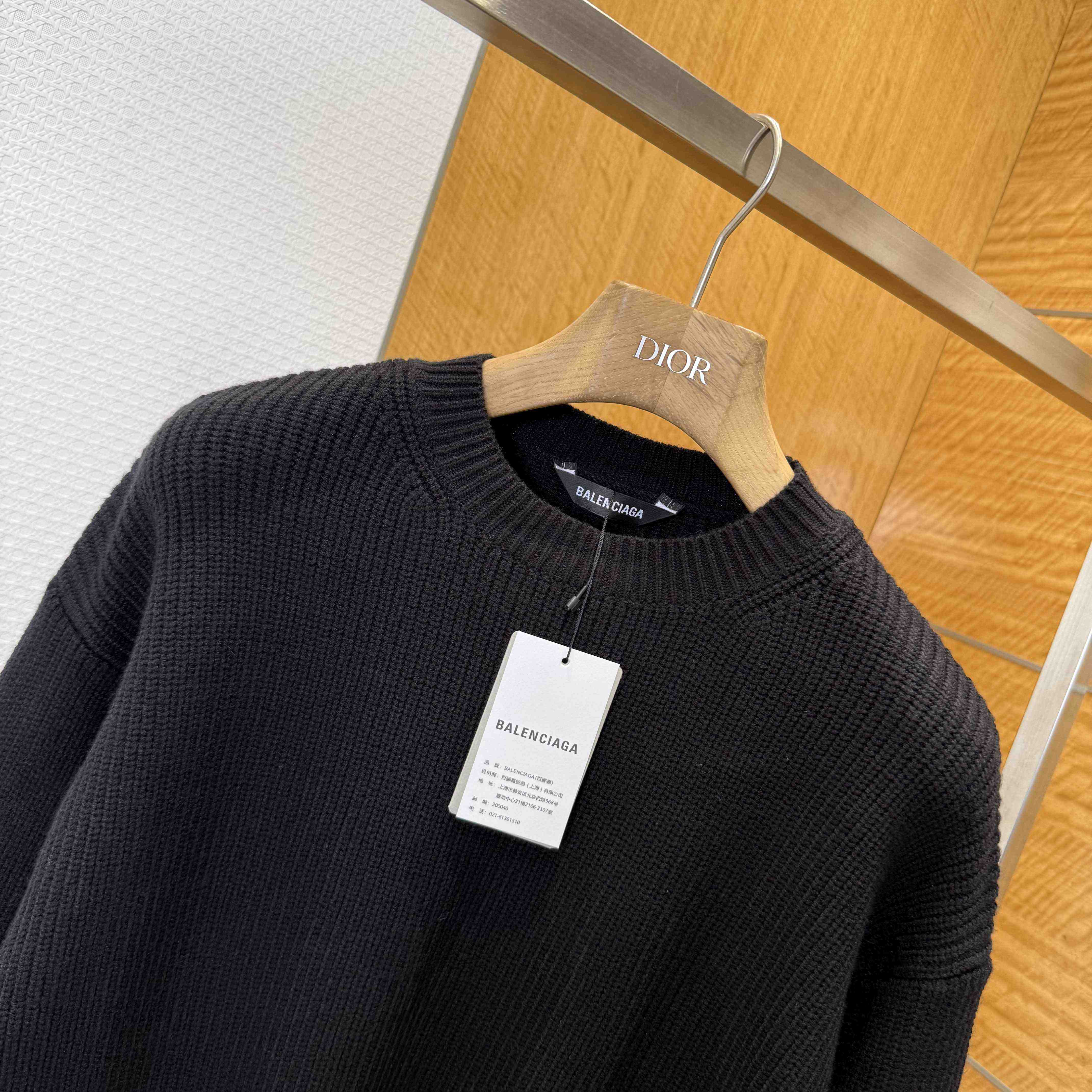 Balenciaga Logo-patch Stretch-wool Jumper - EUR FASHION
