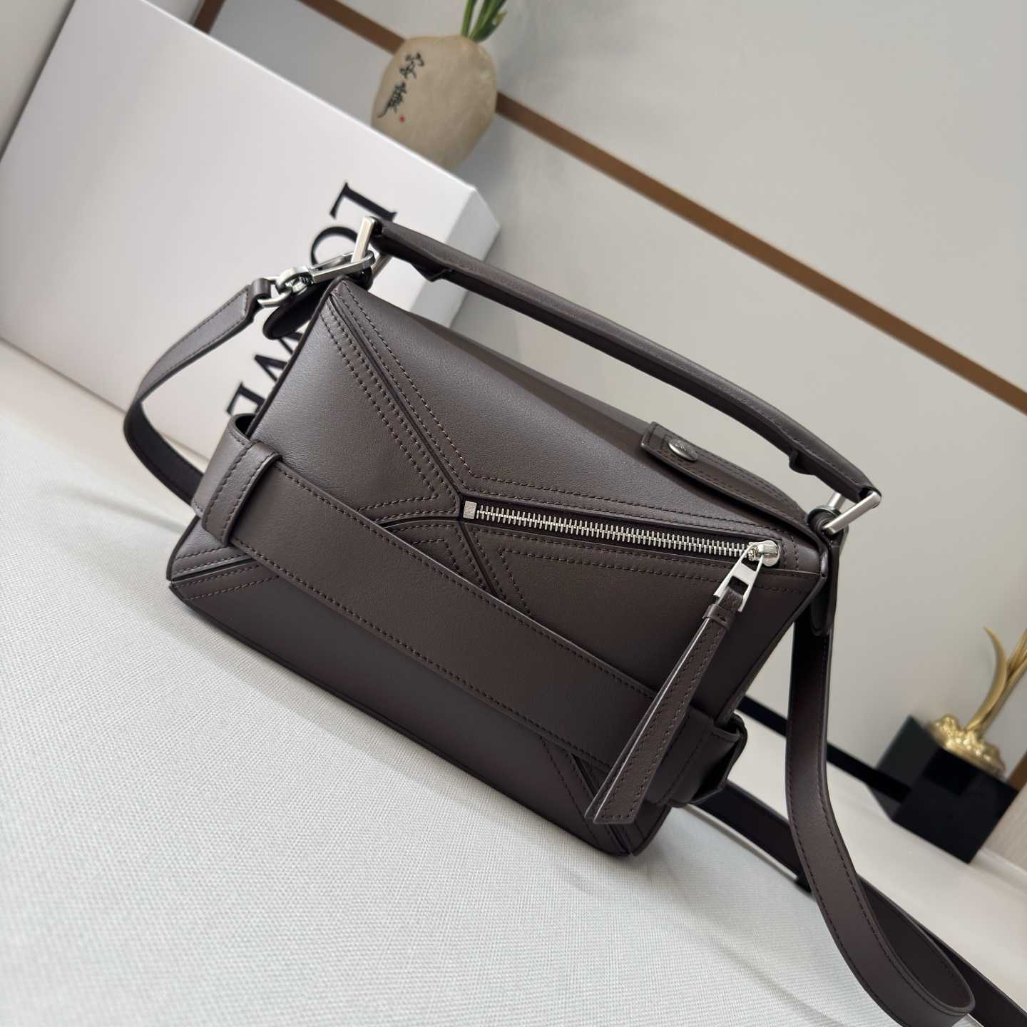 Loewe Small Puzzle Biker Bag In Shiny Calfskin - EUR FASHION