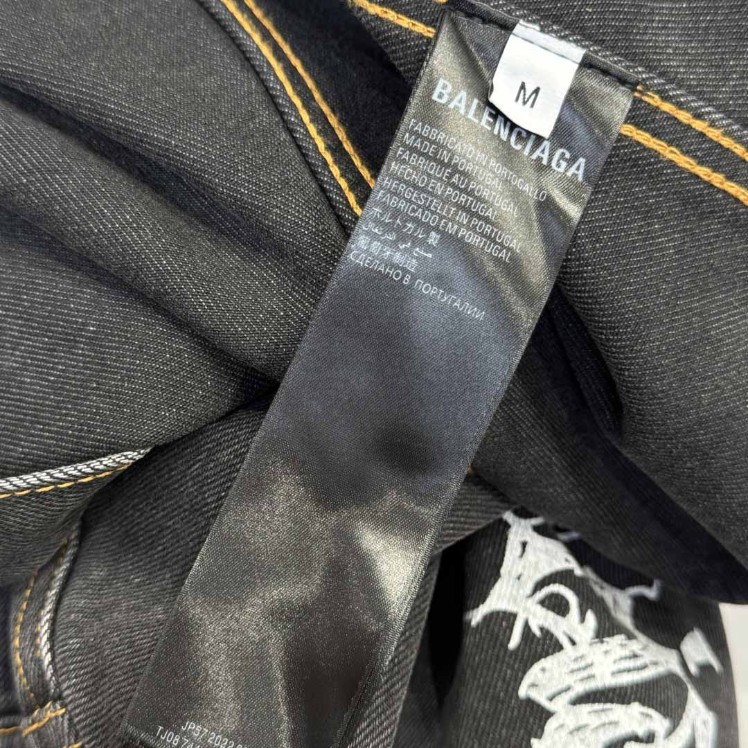 Balenciaga Graffiti Denim Jacket - EUR FASHION