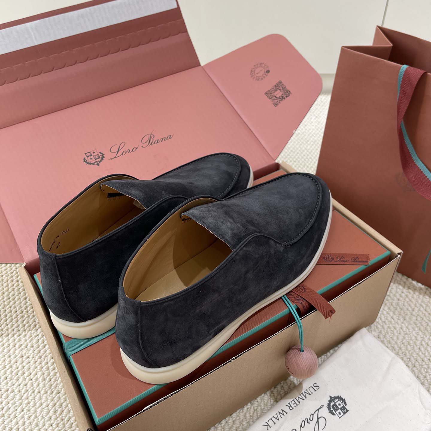 Loro Piana White Sole Summer Walk Loafers - EUR FASHION