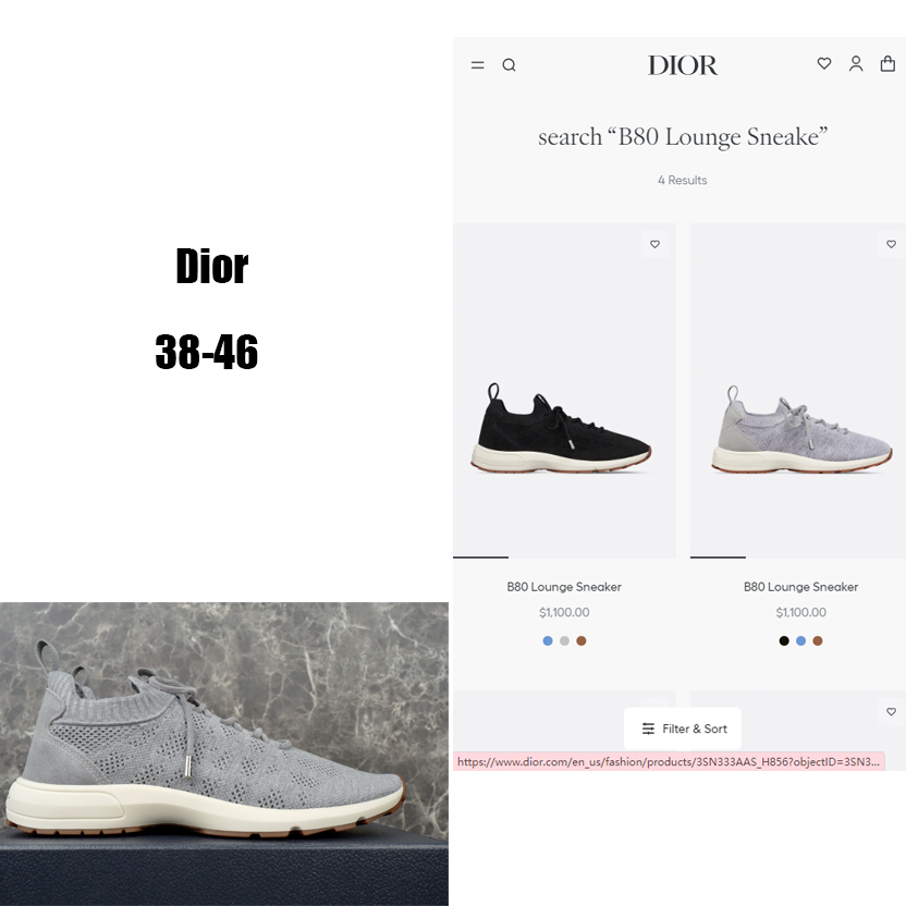 Dior B80 Lounge Sneaker  - EUR FASHION