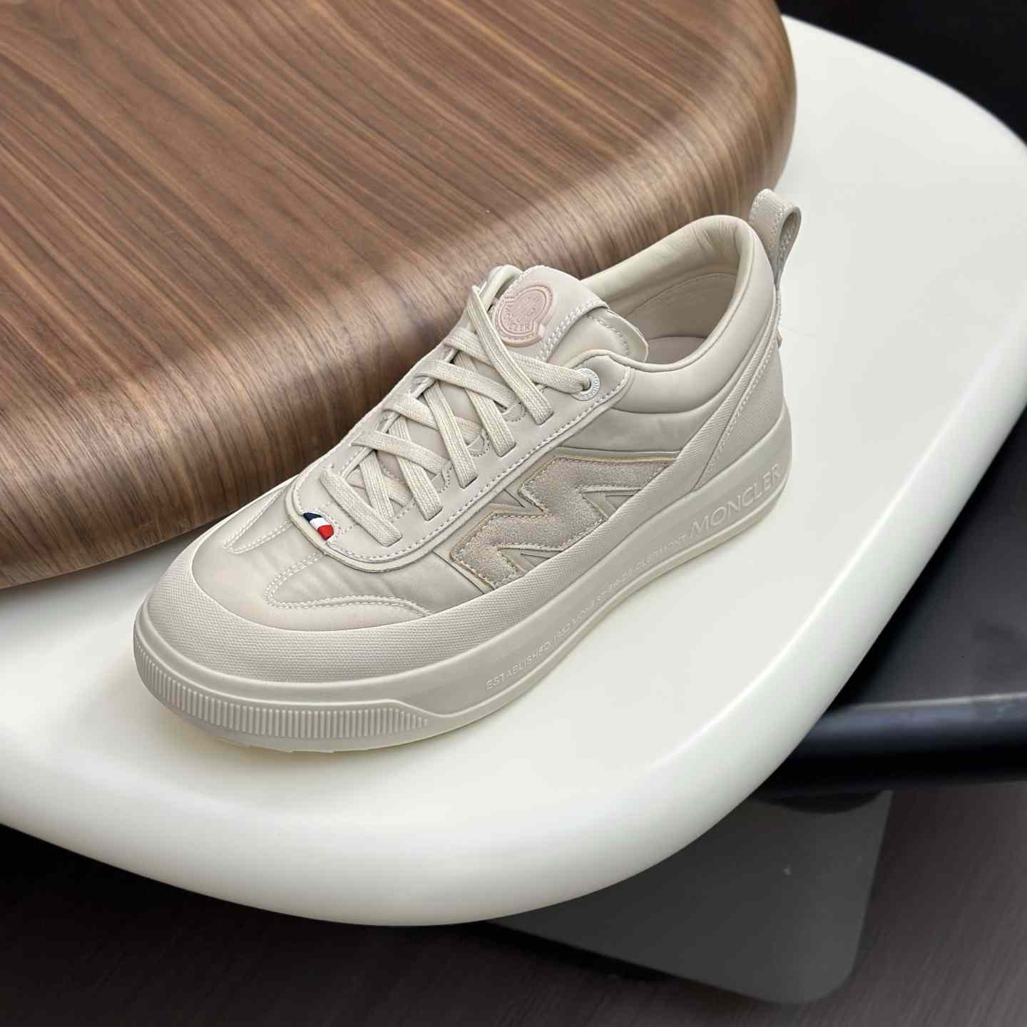 Moncler Men's White Altive Nubuck Suede Sneakers - EUR FASHION