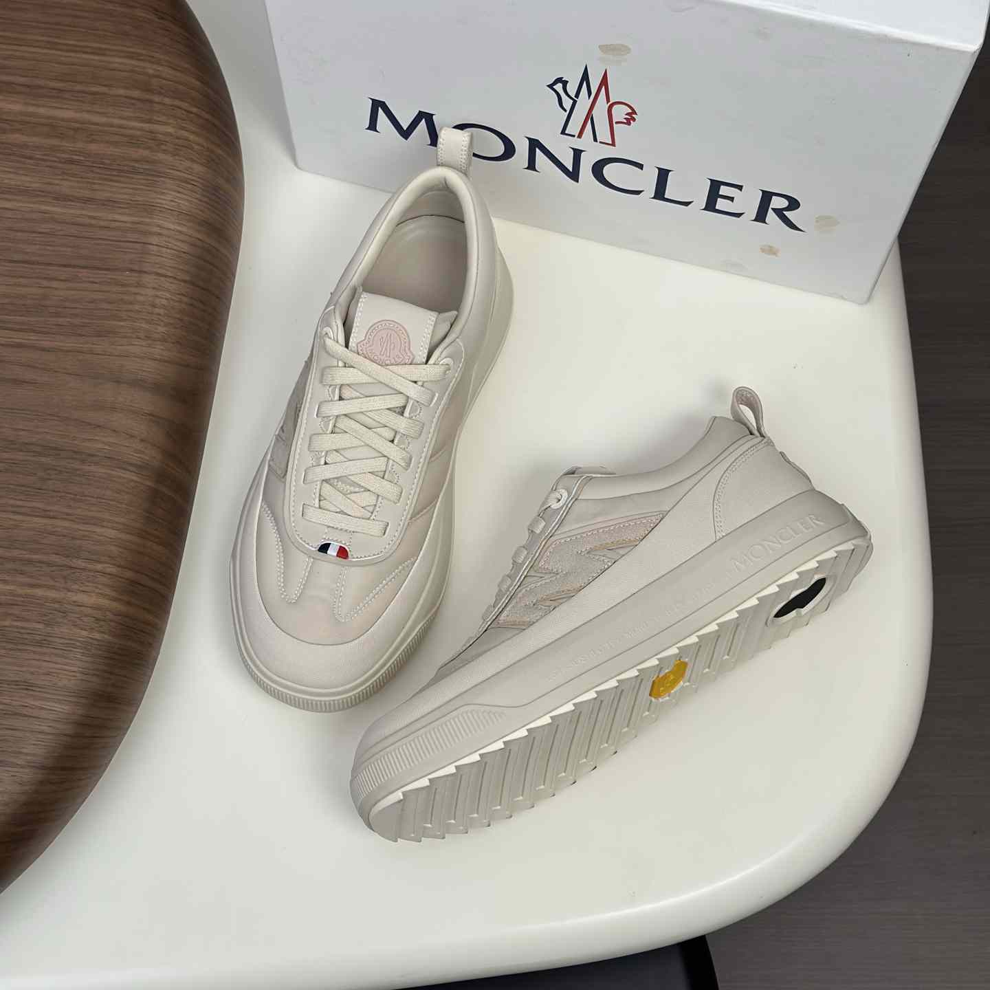 Moncler Men's White Altive Nubuck Suede Sneakers - EUR FASHION
