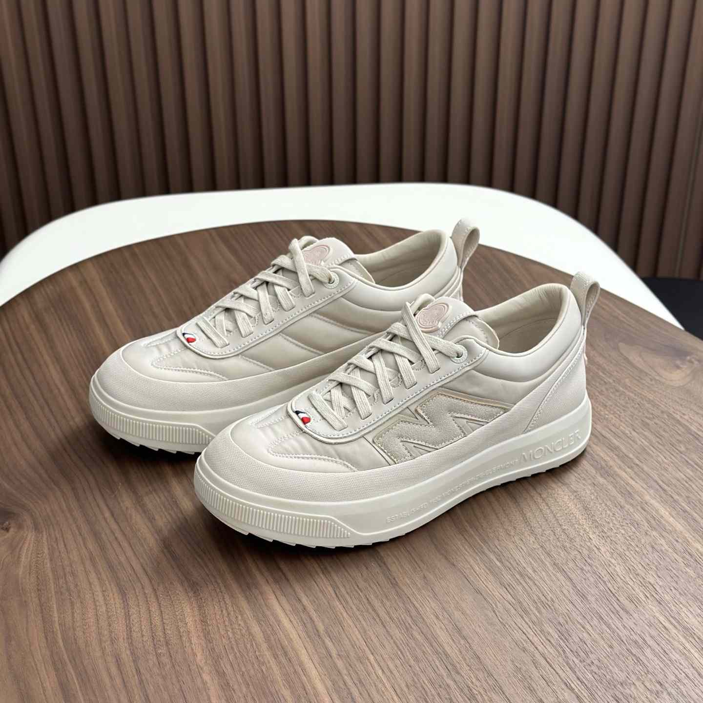 Moncler Men's White Altive Nubuck Suede Sneakers - EUR FASHION